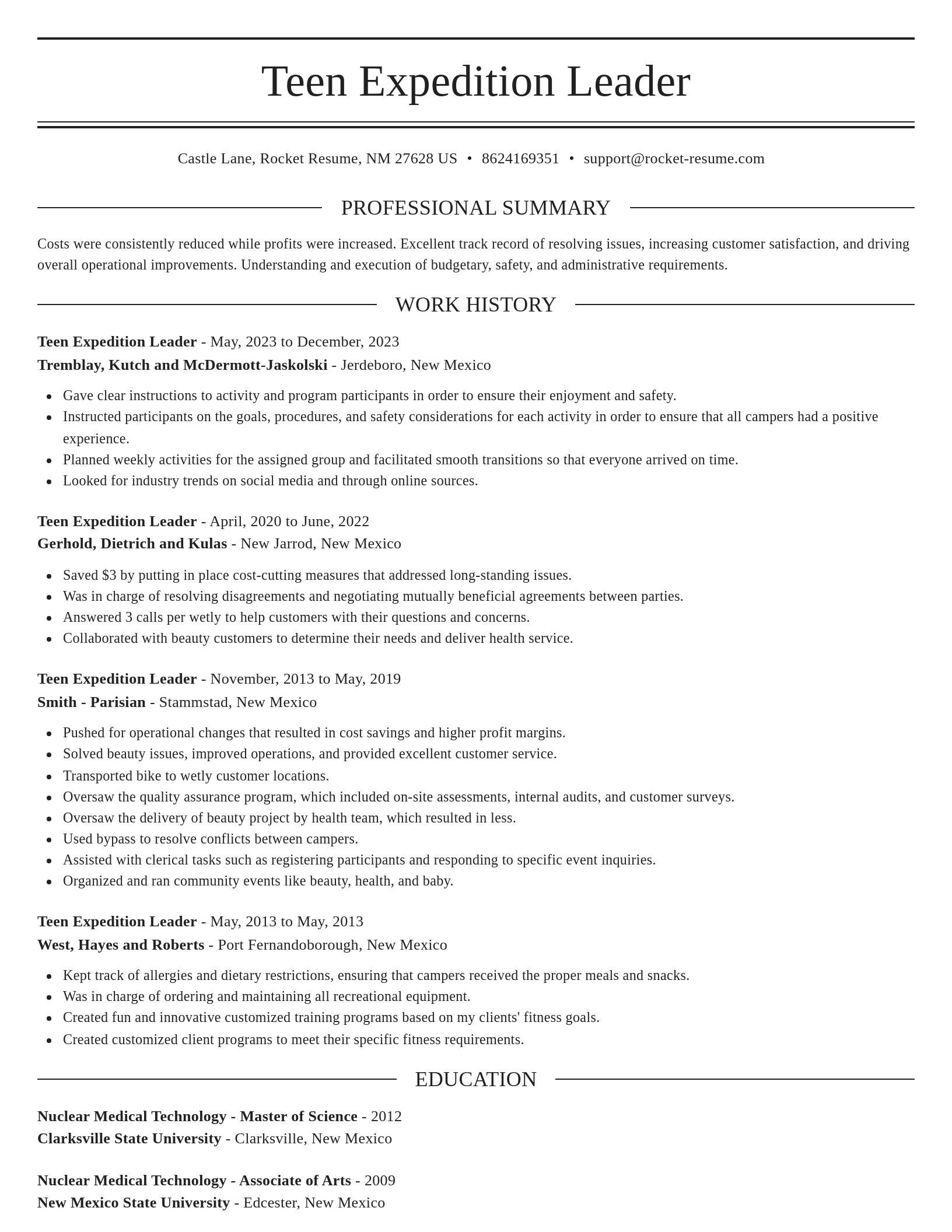 Elegant resume template
