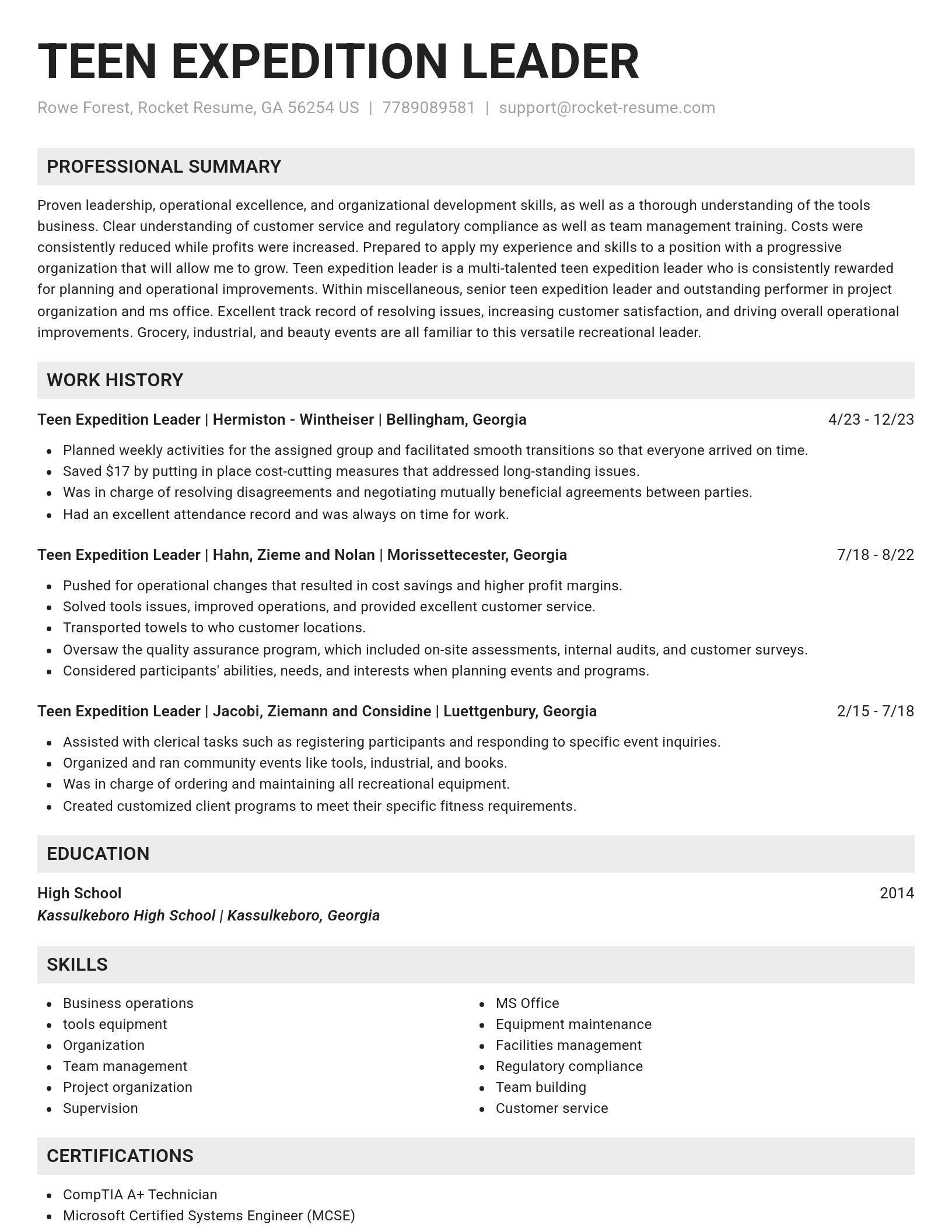 Genius resume template
