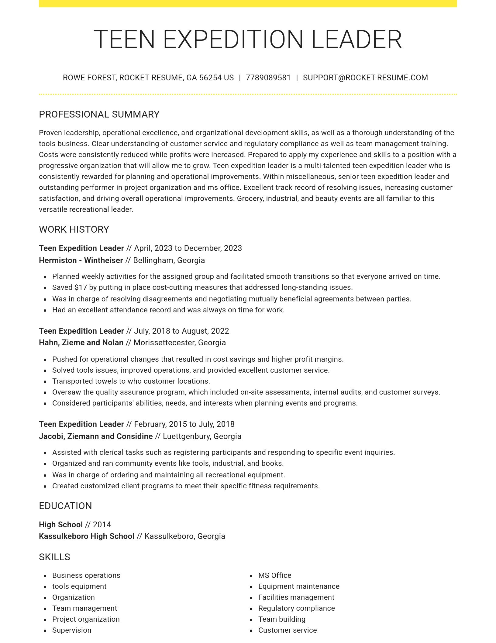 Grand resume template