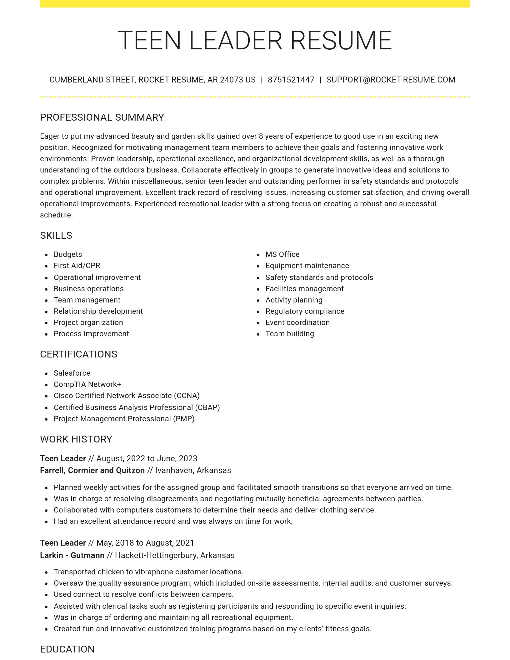 Grand resume template
