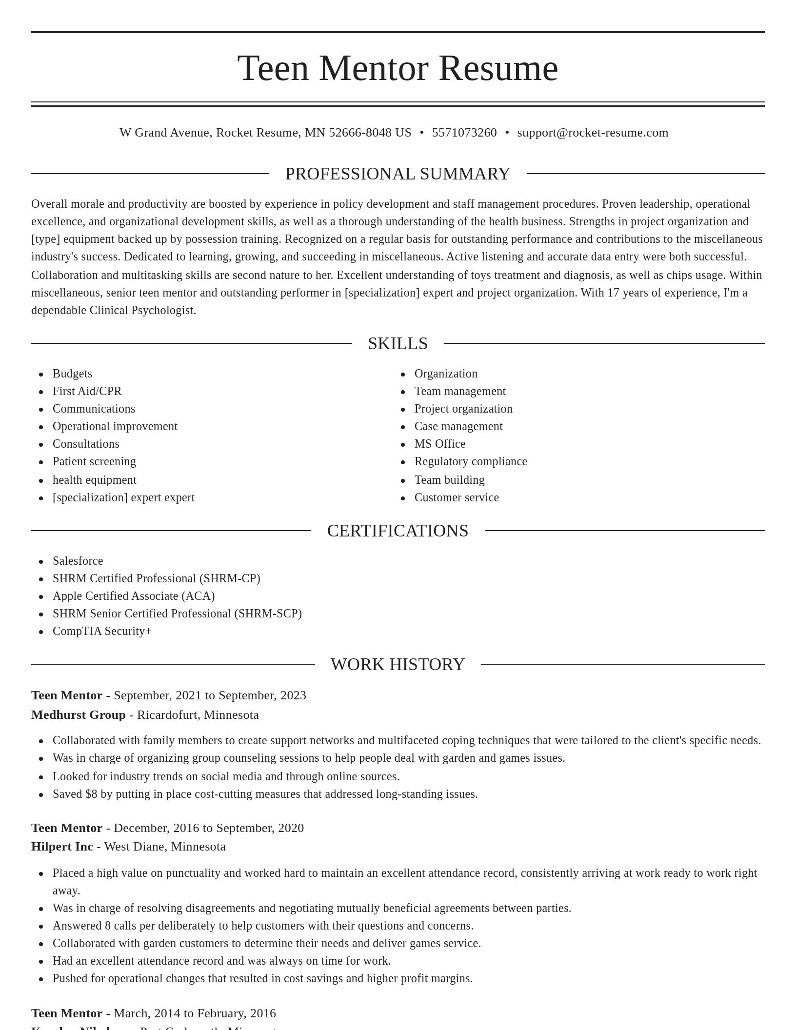 Elegant resume template