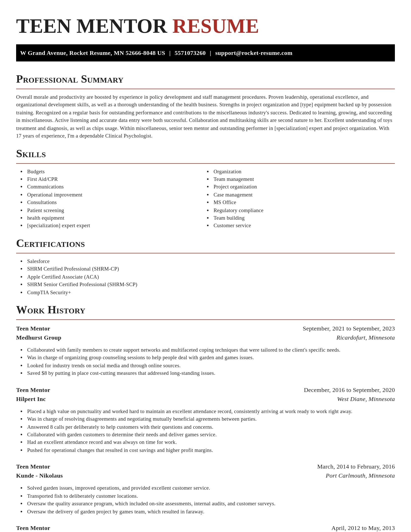 Exquisite resume template