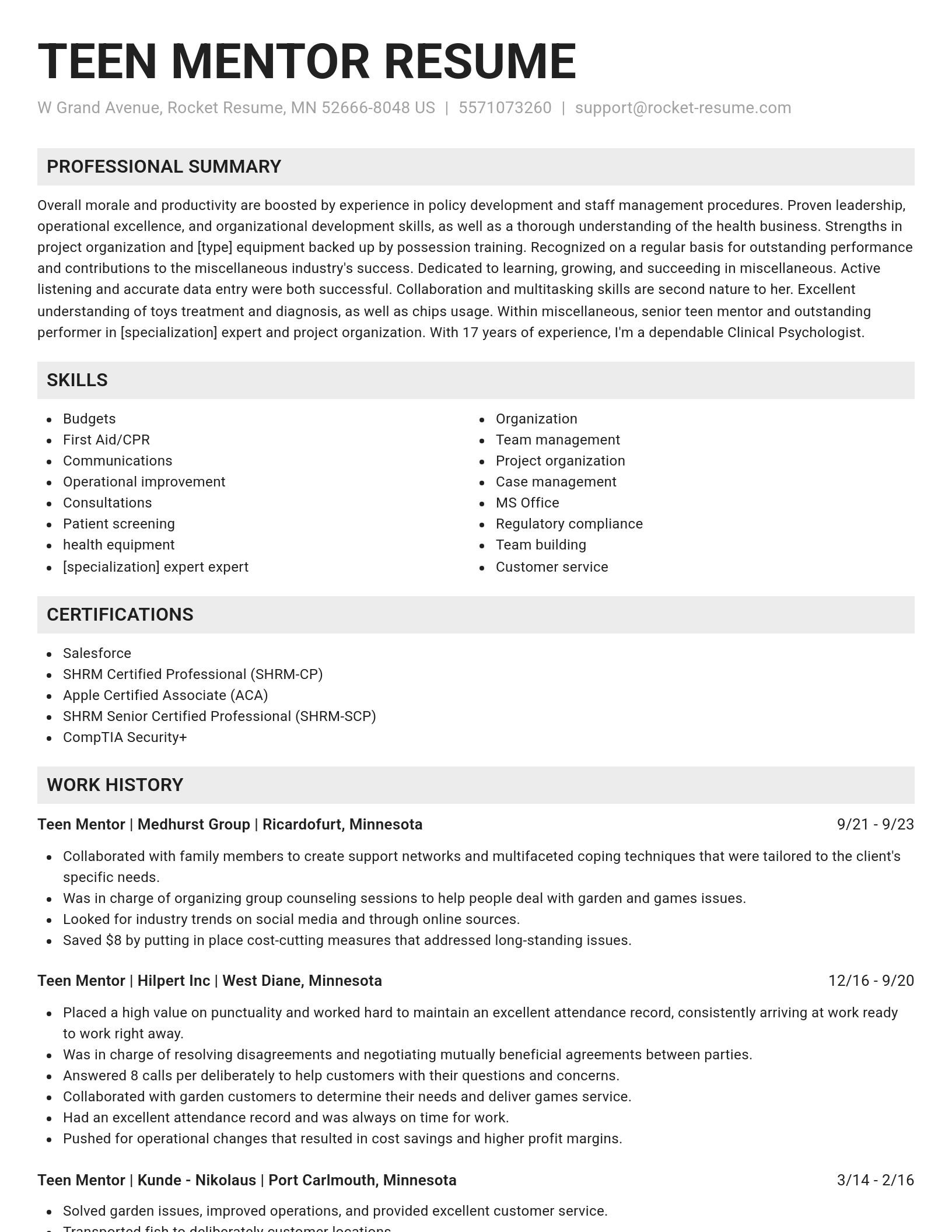 Genius resume template