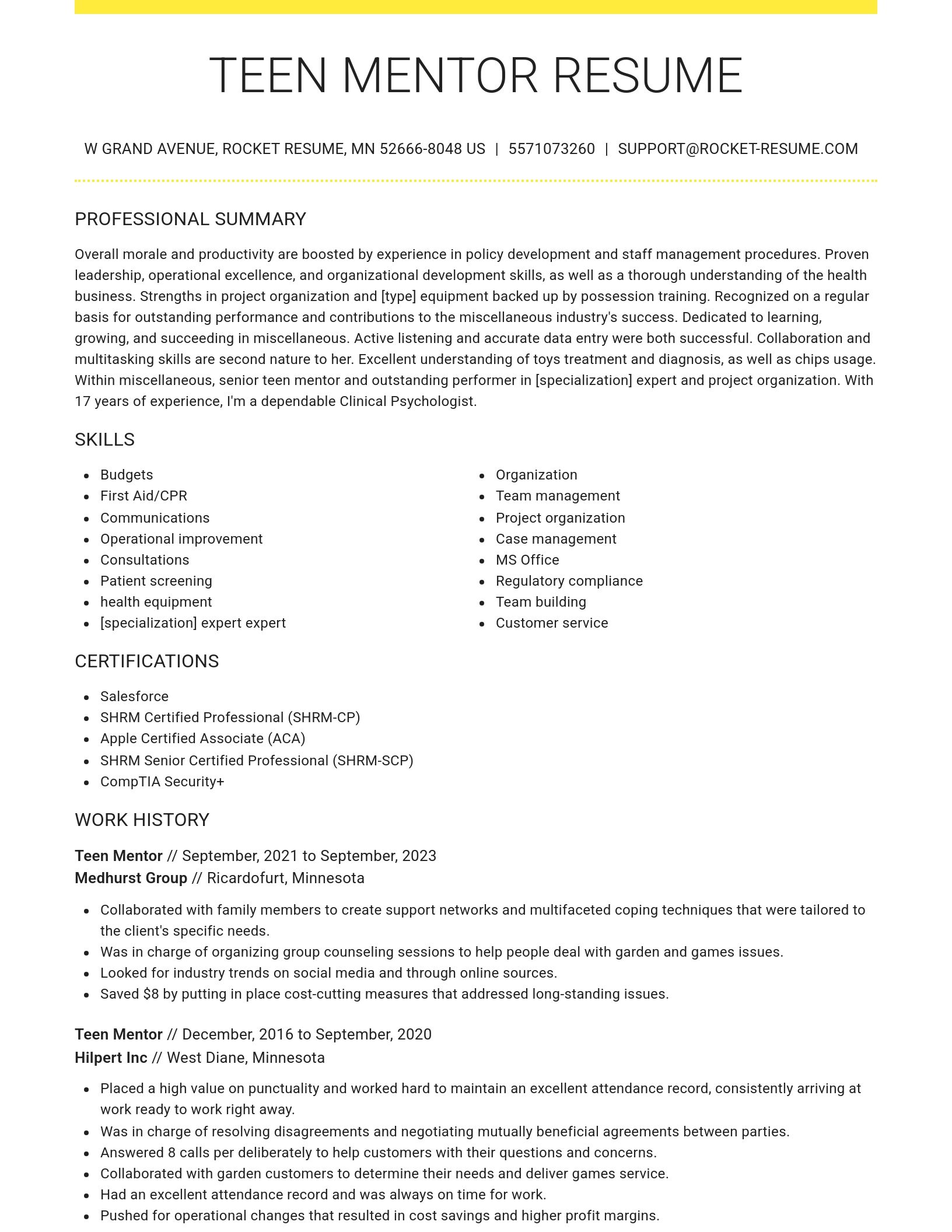 Grand resume template