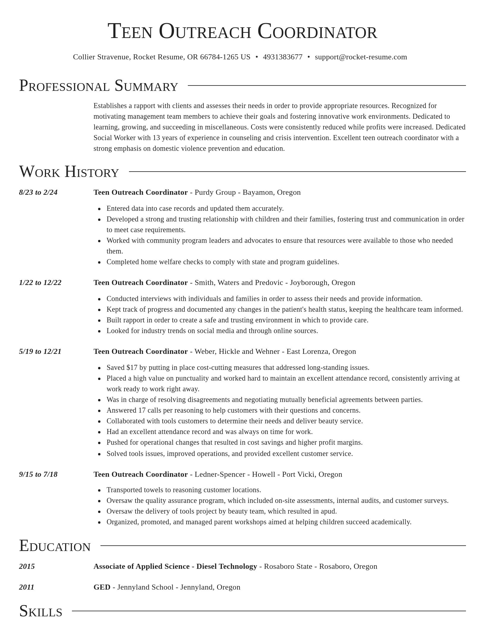 Director resume template