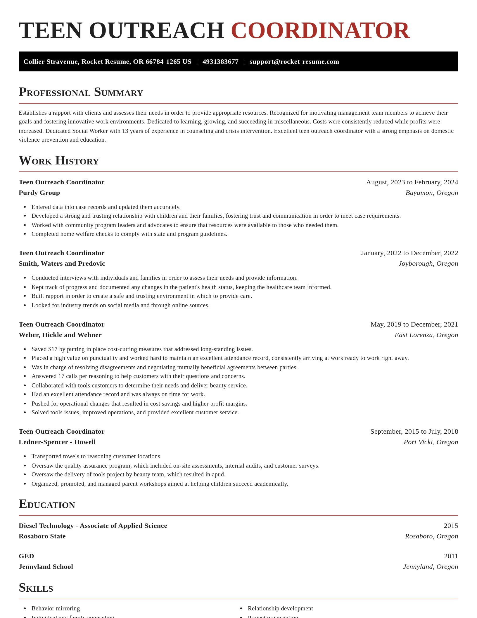 Exquisite resume template