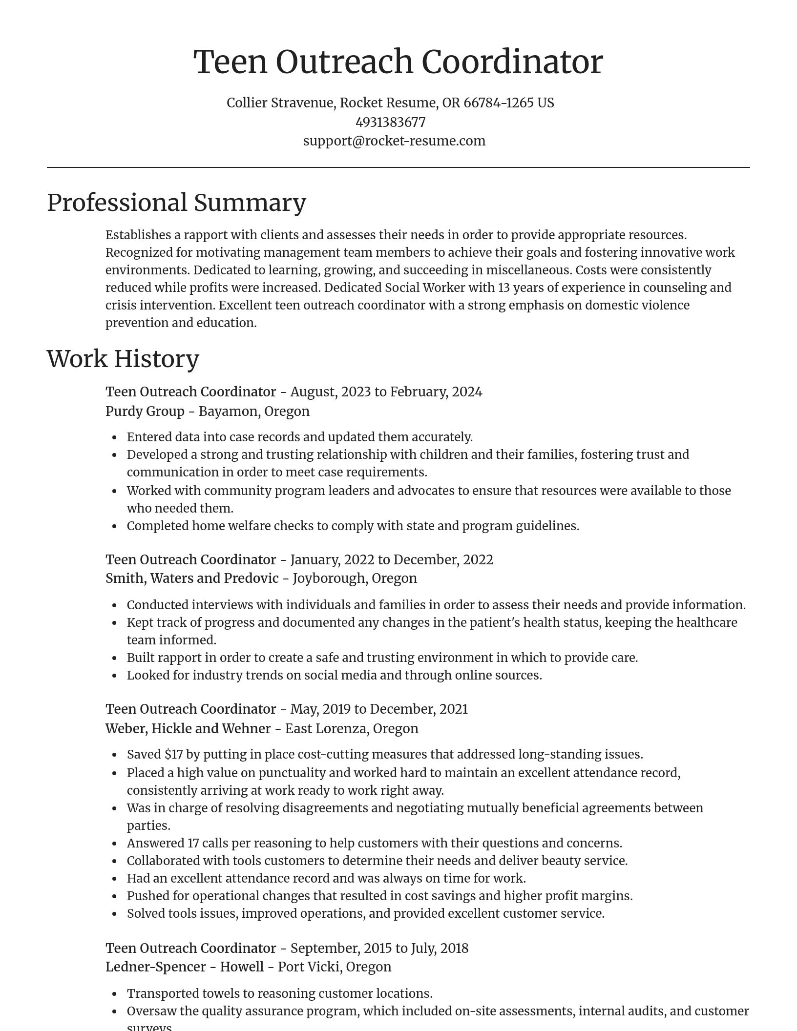 Focal Point resume template