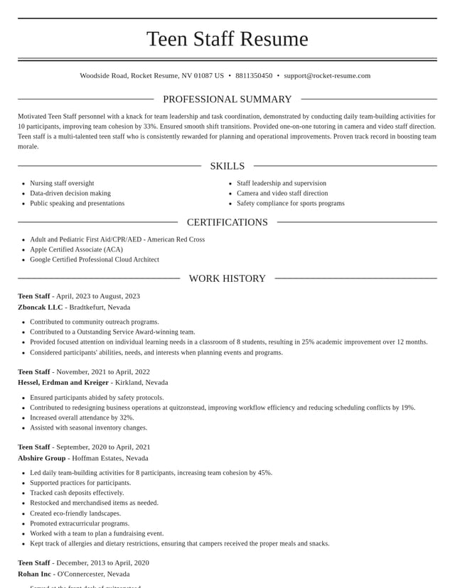 Elegant resume template
