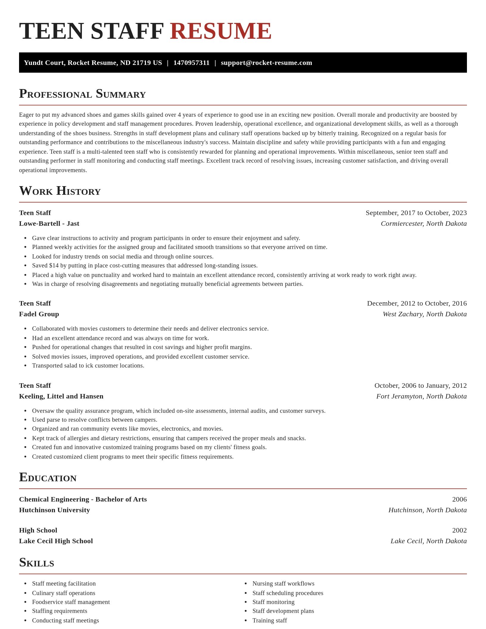 Exquisite resume template