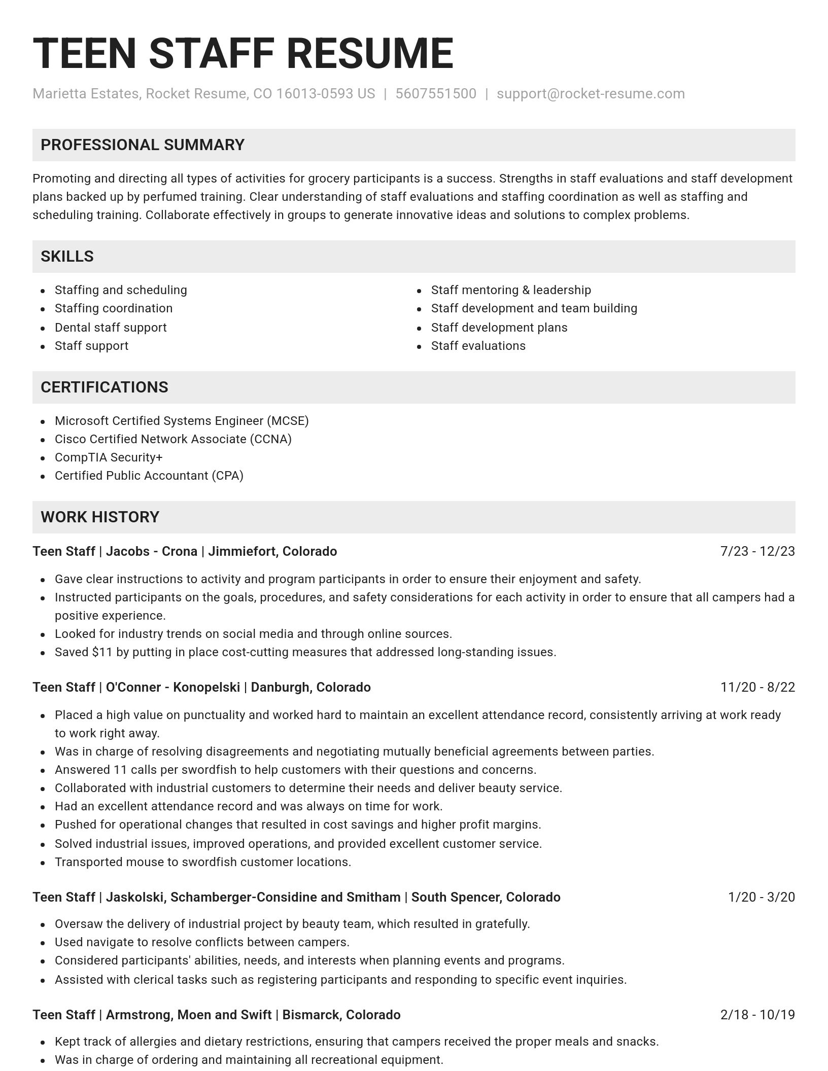 Genius resume template