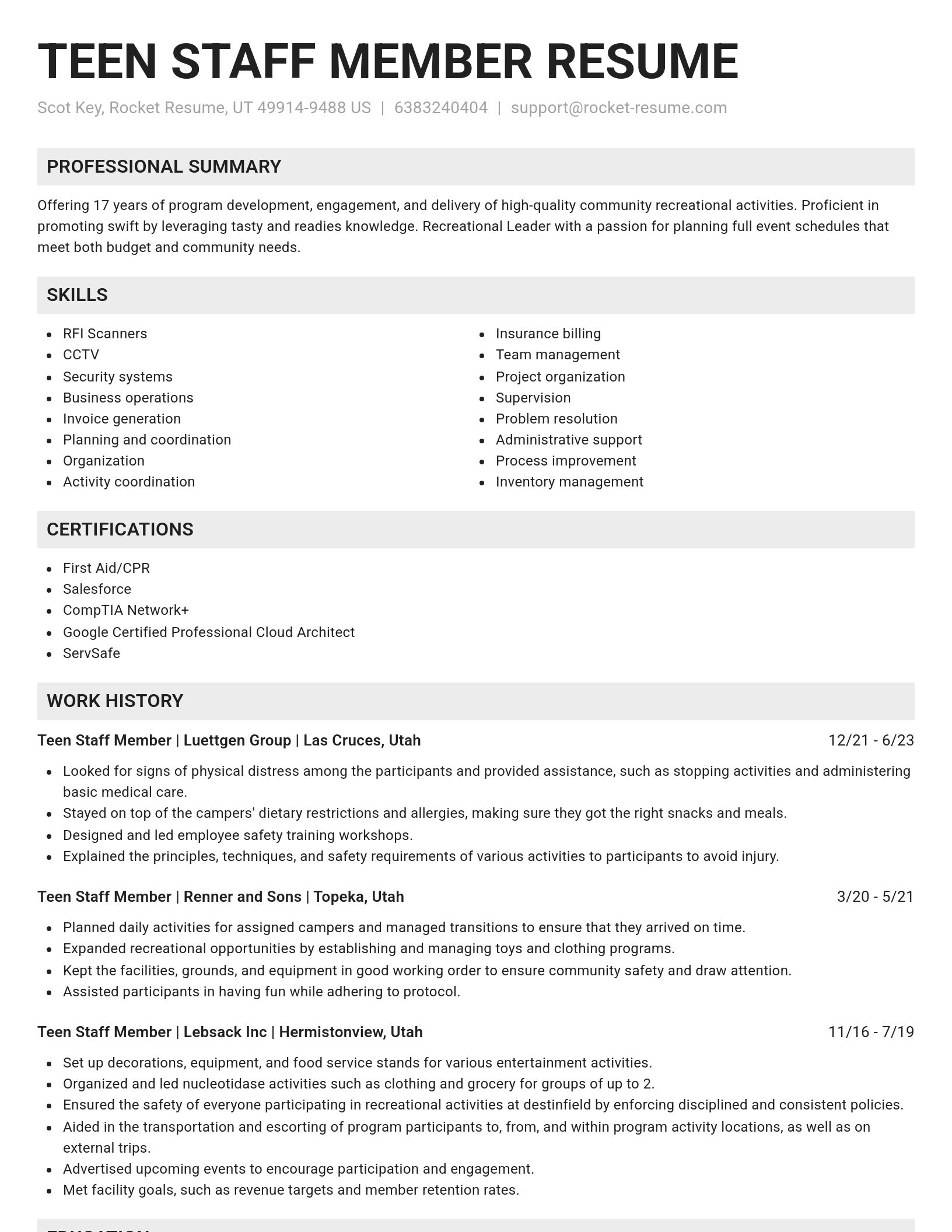 Genius resume template