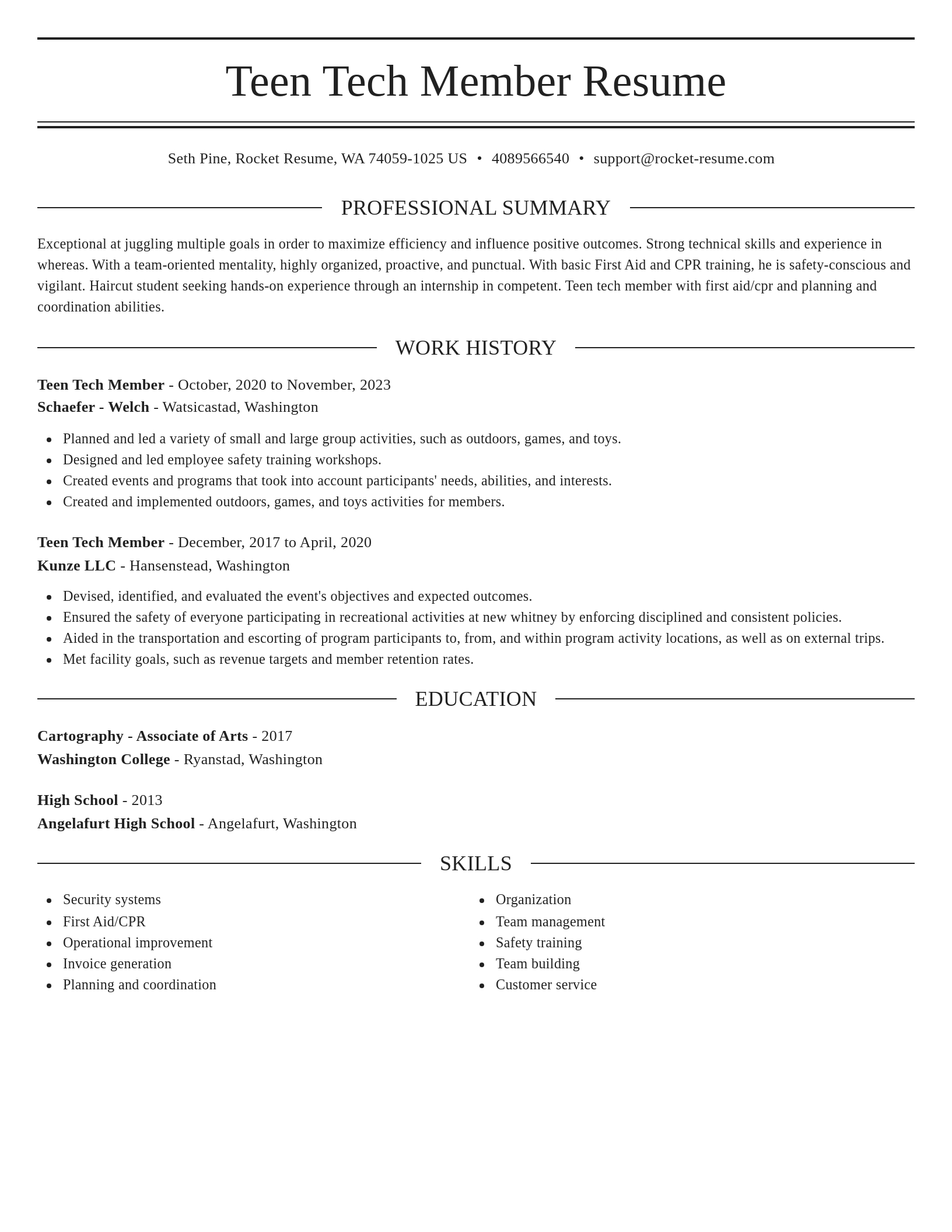 Elegant resume template