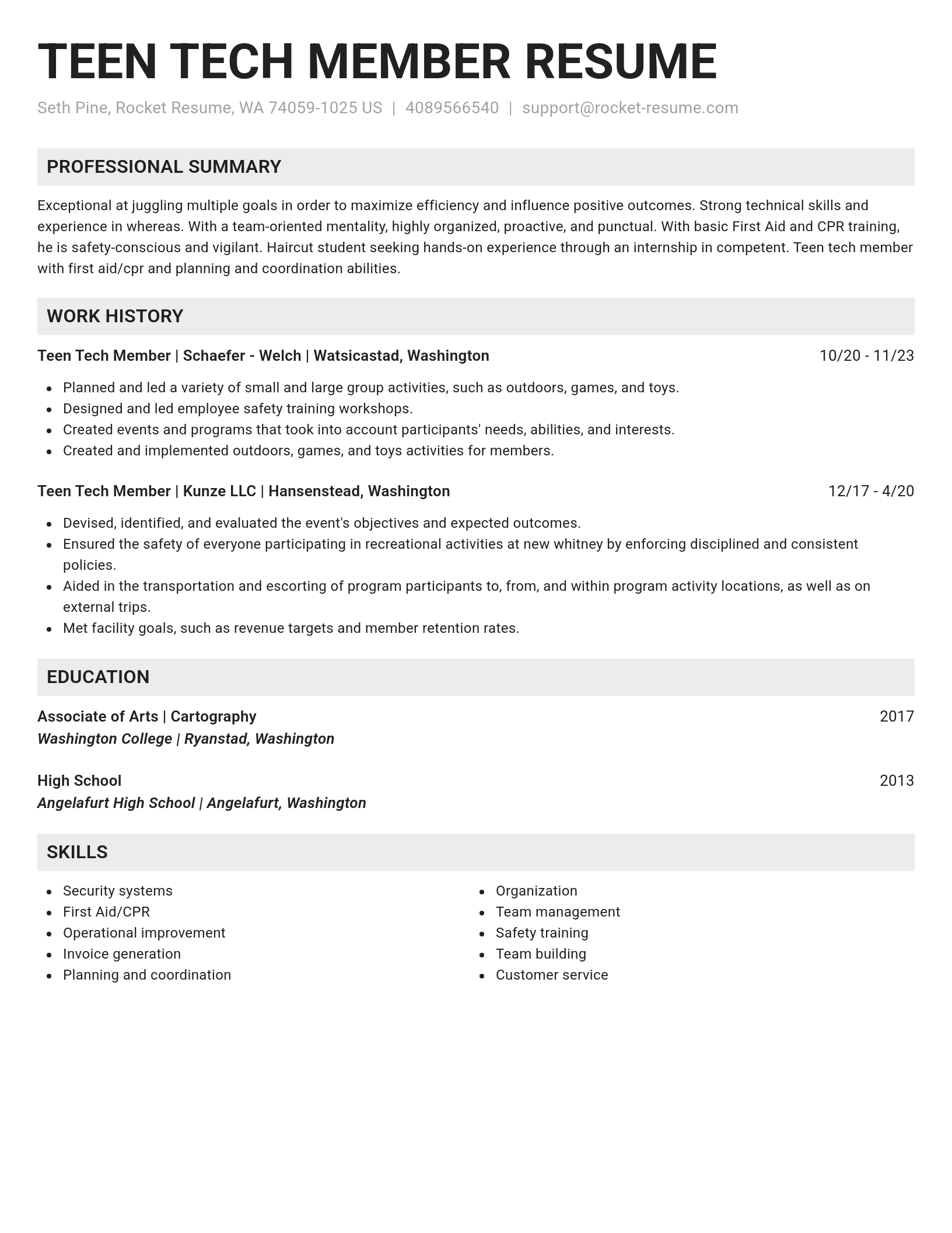 Genius resume template