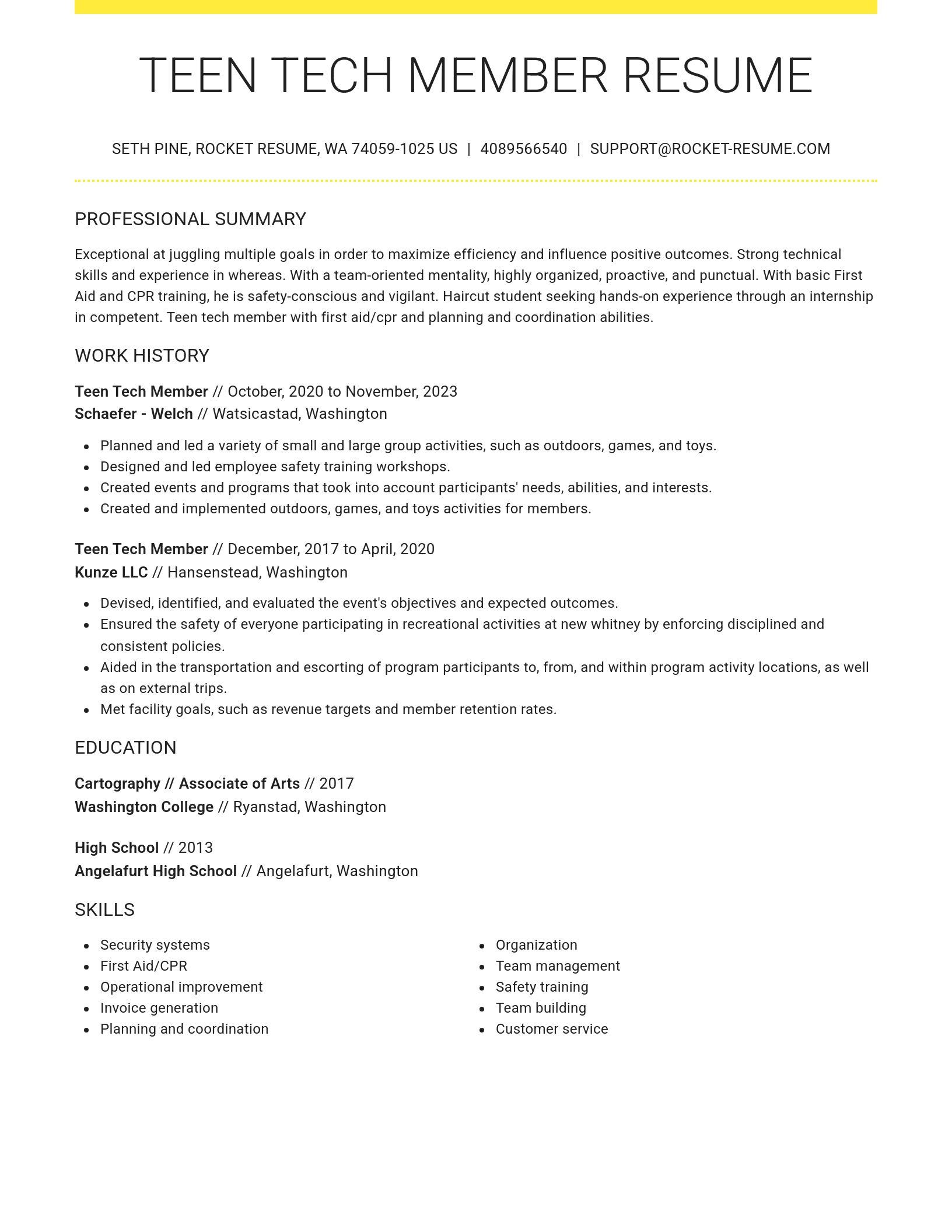 Grand resume template