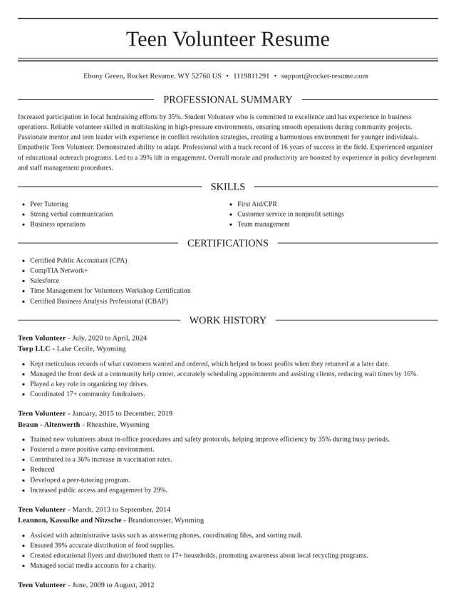 Elegant resume template