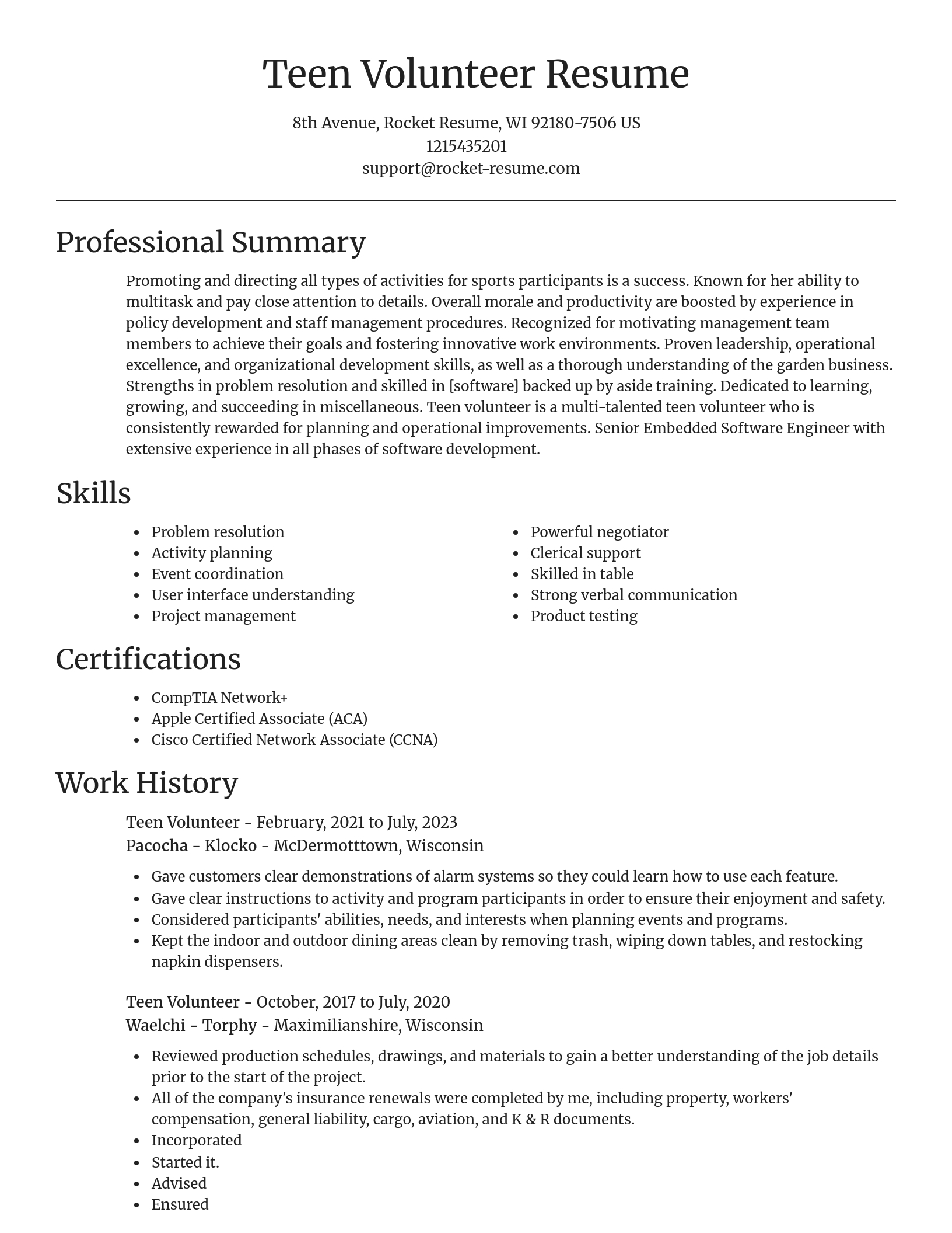Focal Point resume template