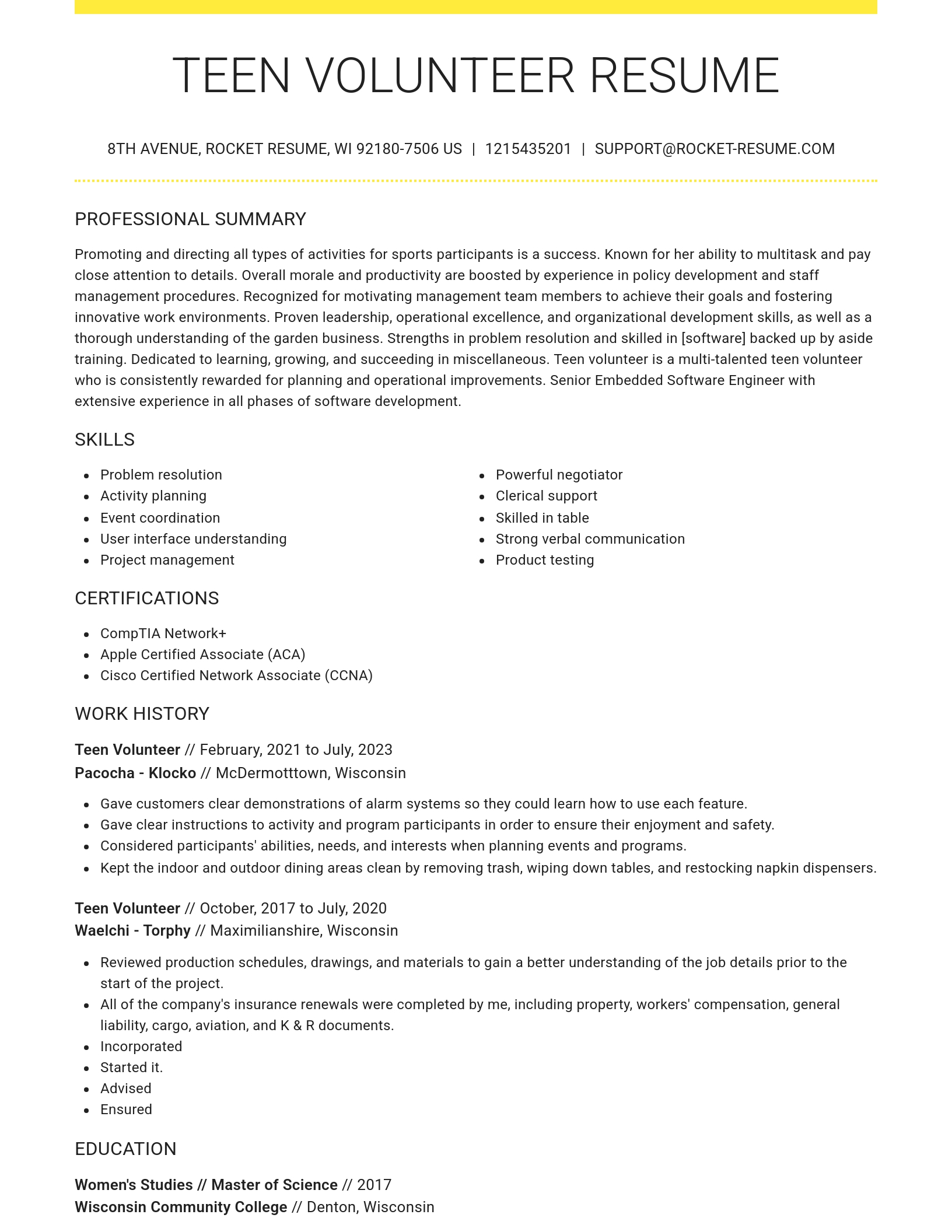Grand resume template