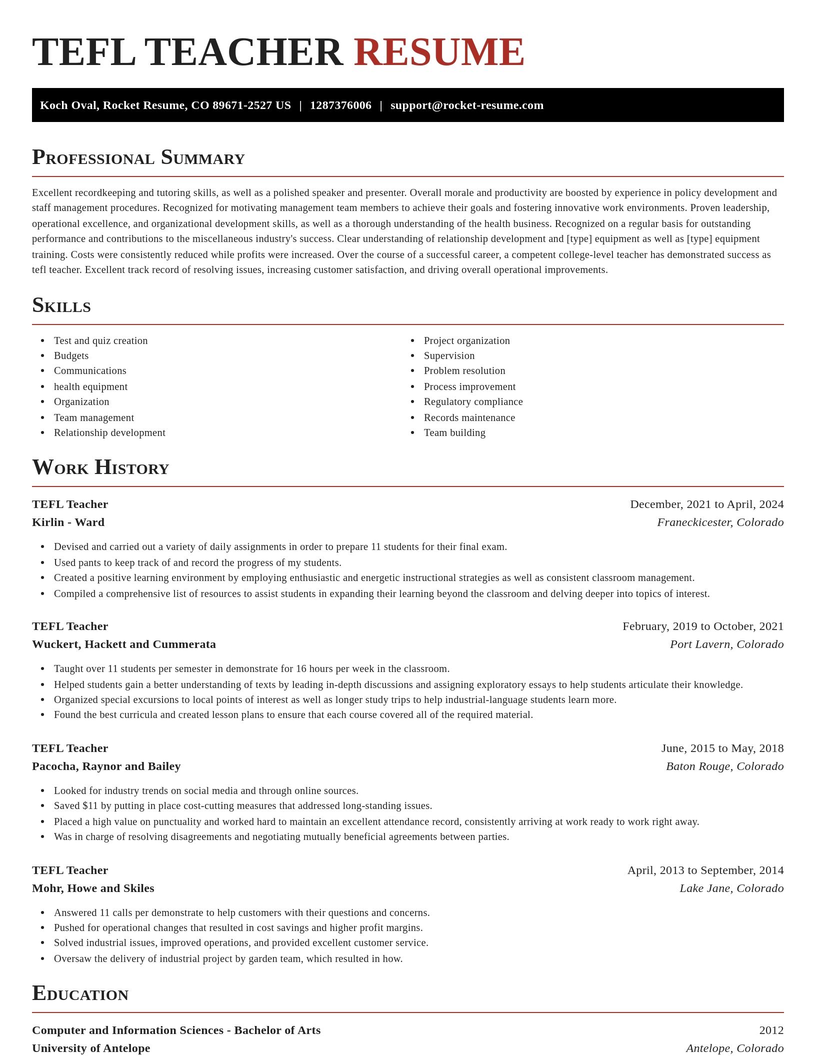 Exquisite resume template