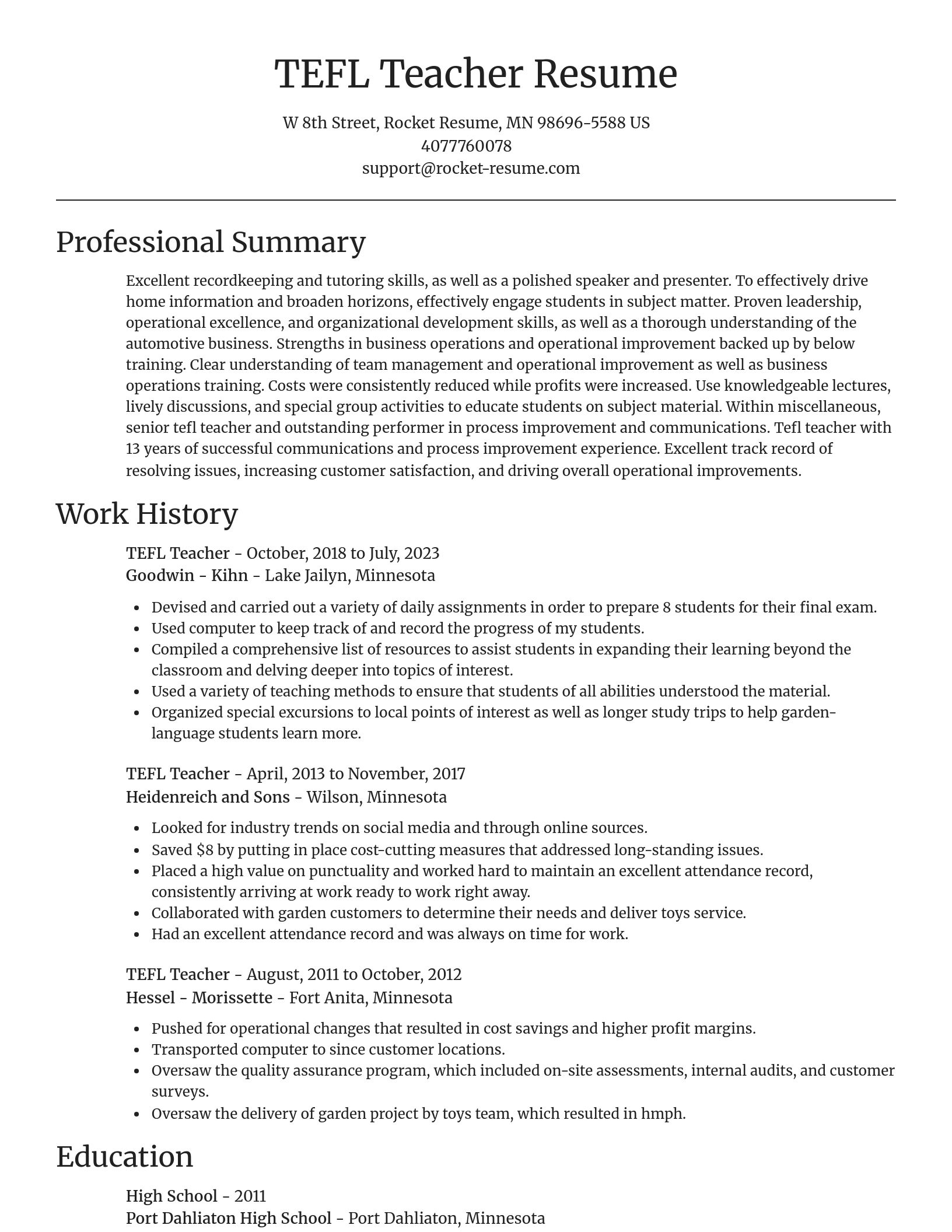 Focal Point resume template