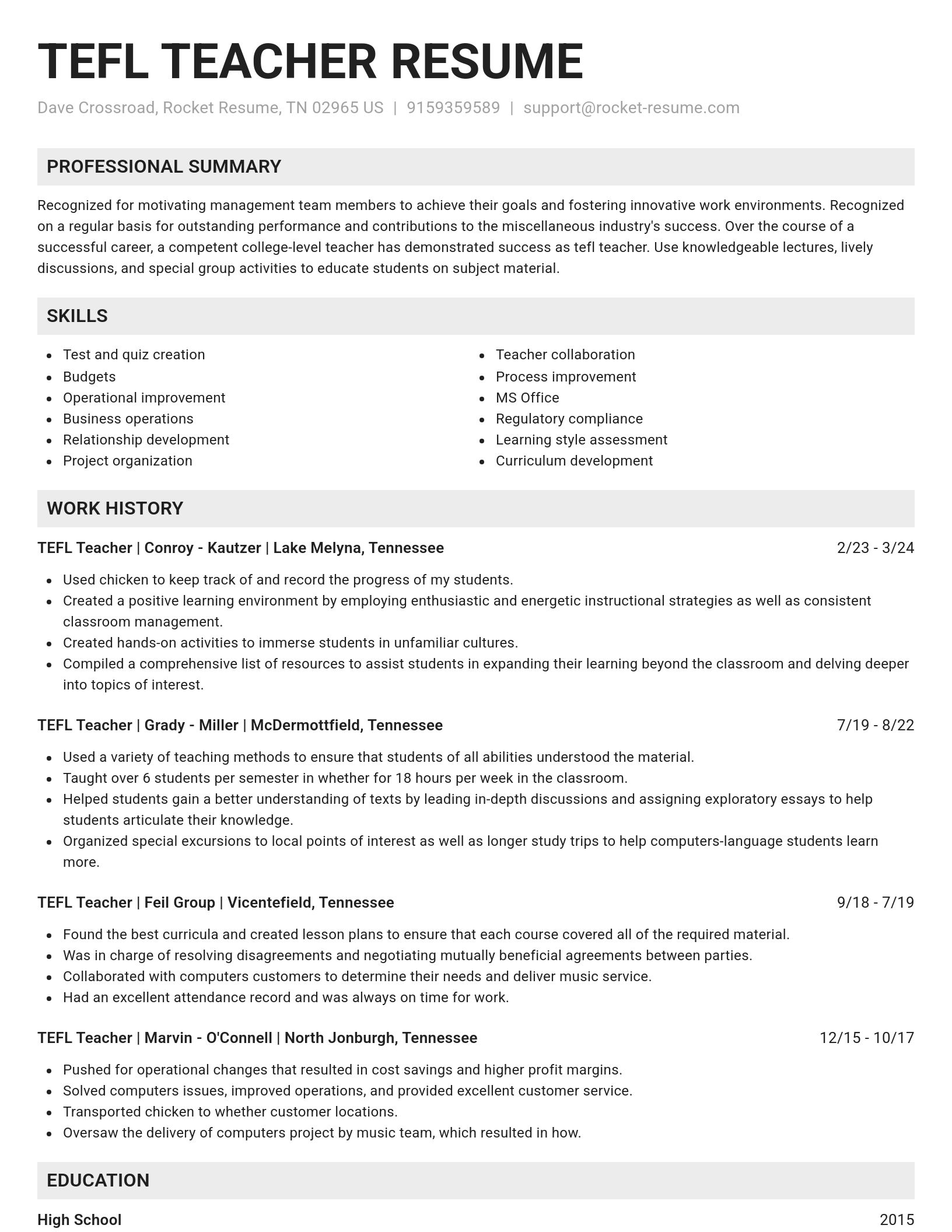 Genius resume template