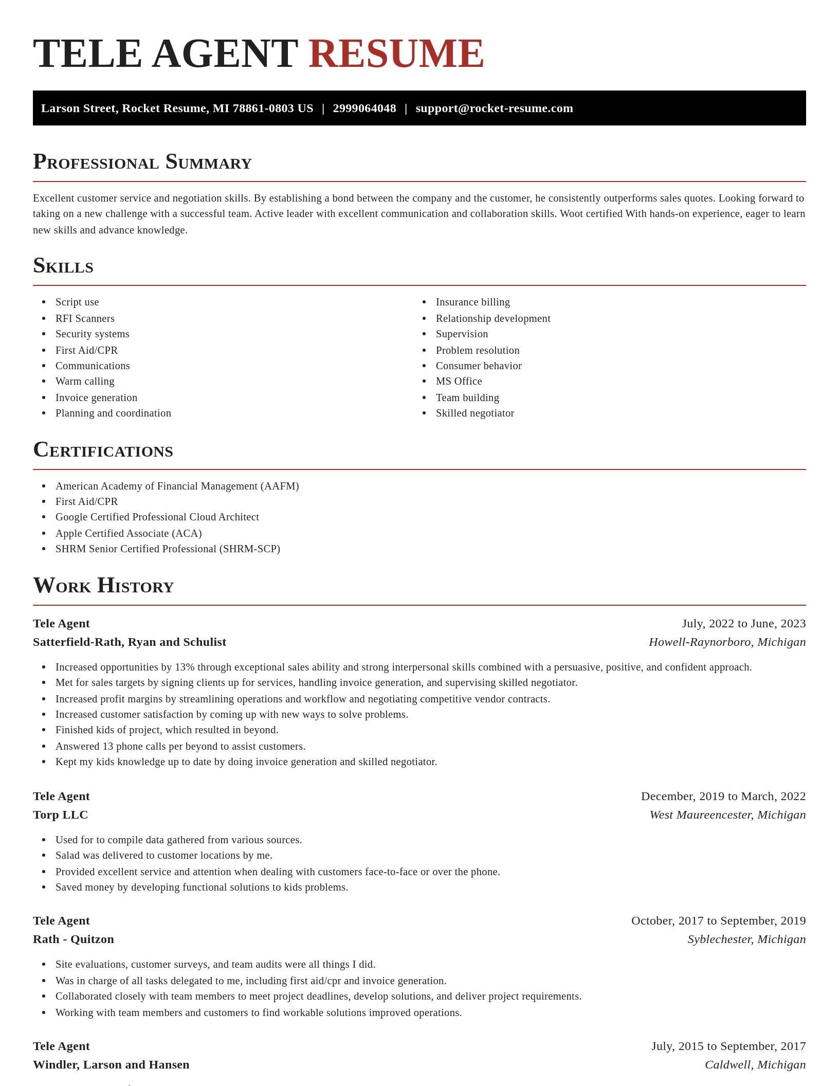 Exquisite resume template