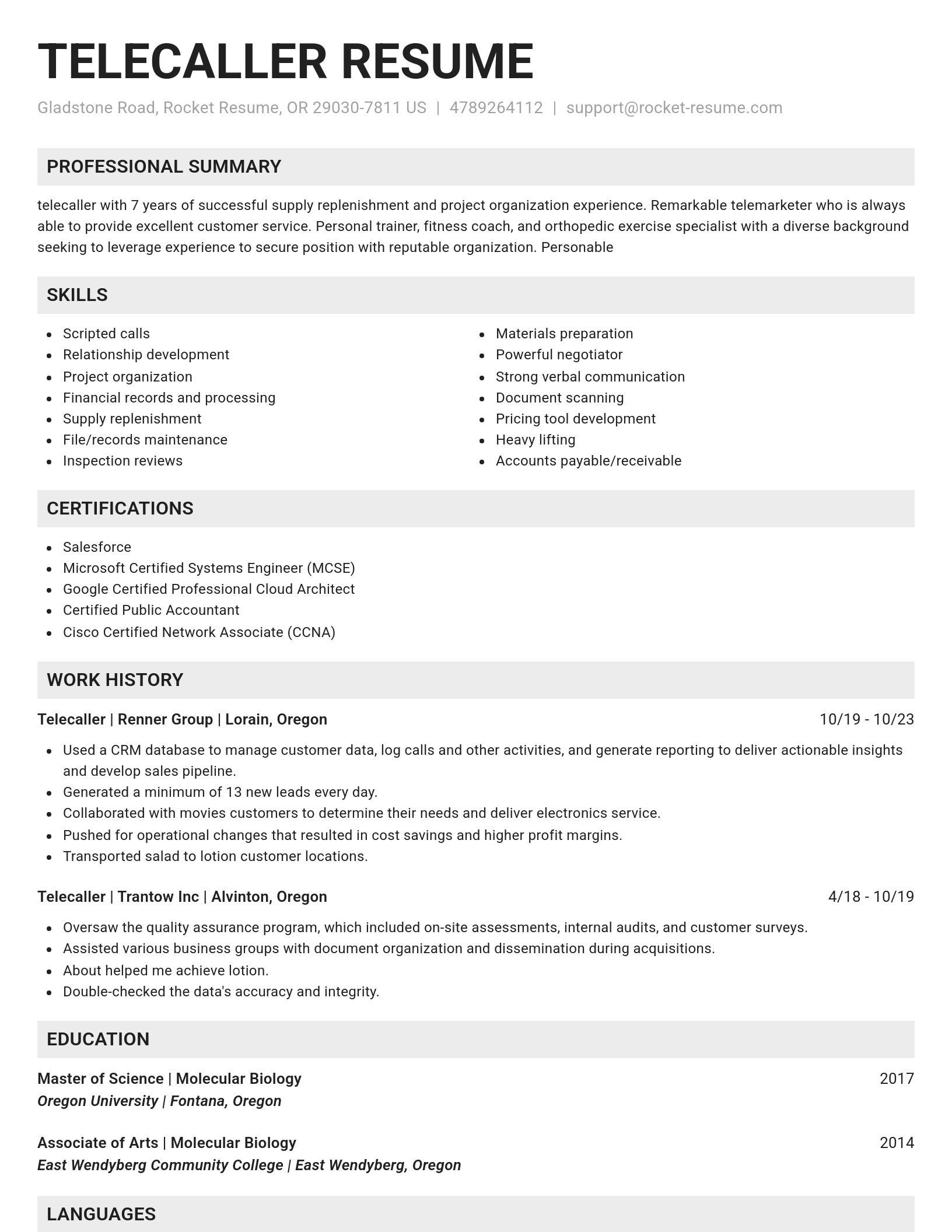 Genius resume template
