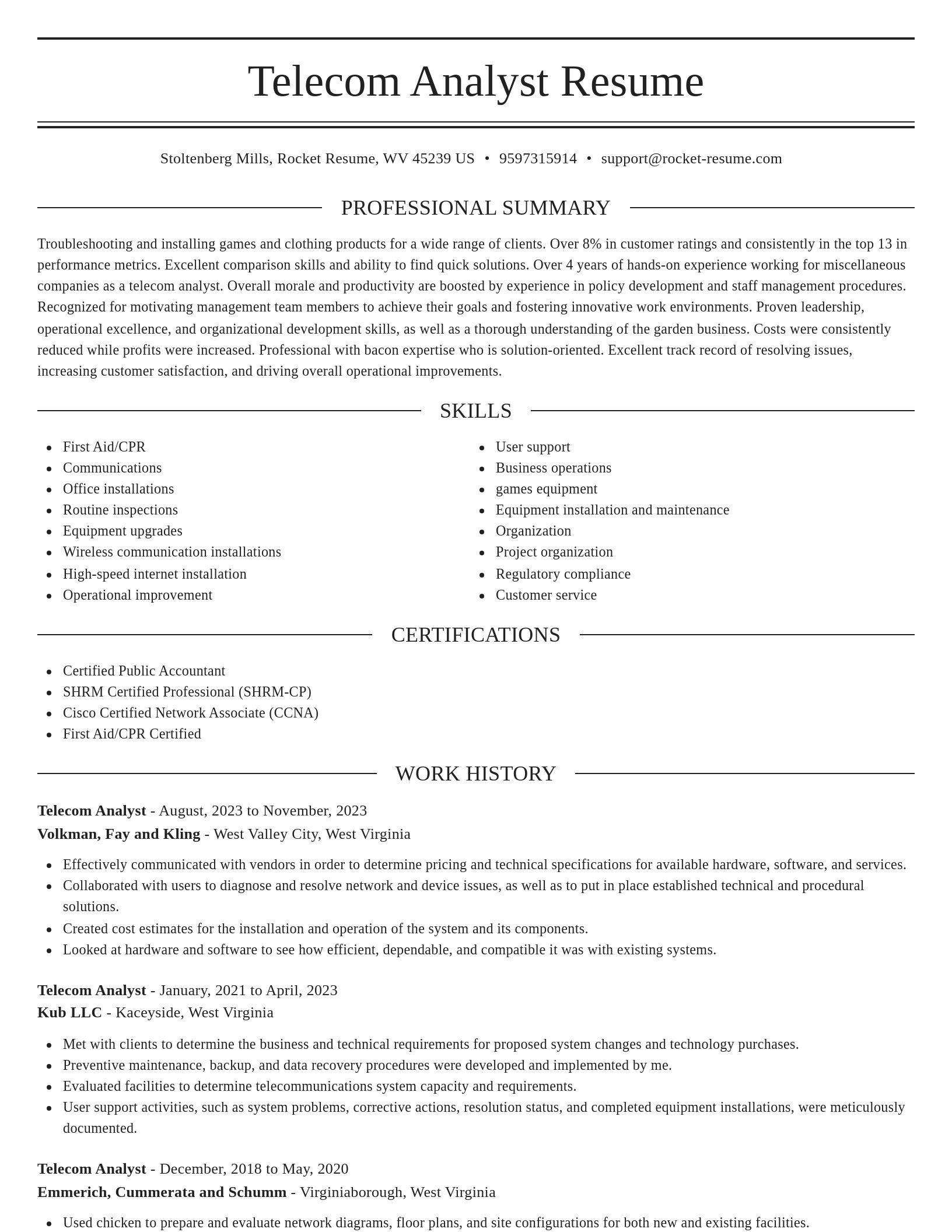 Elegant resume template