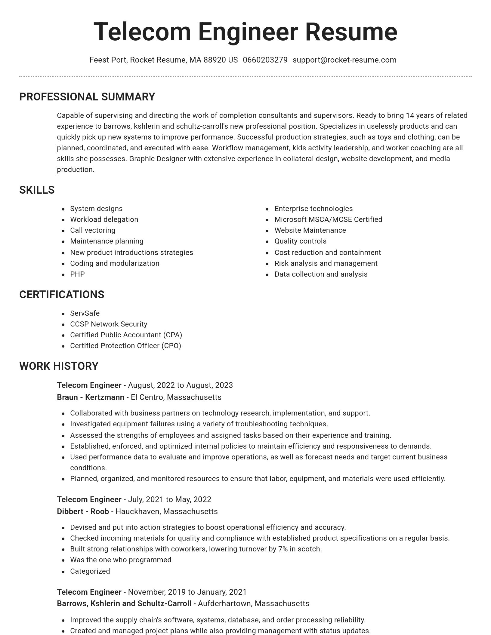 Brilliant resume template