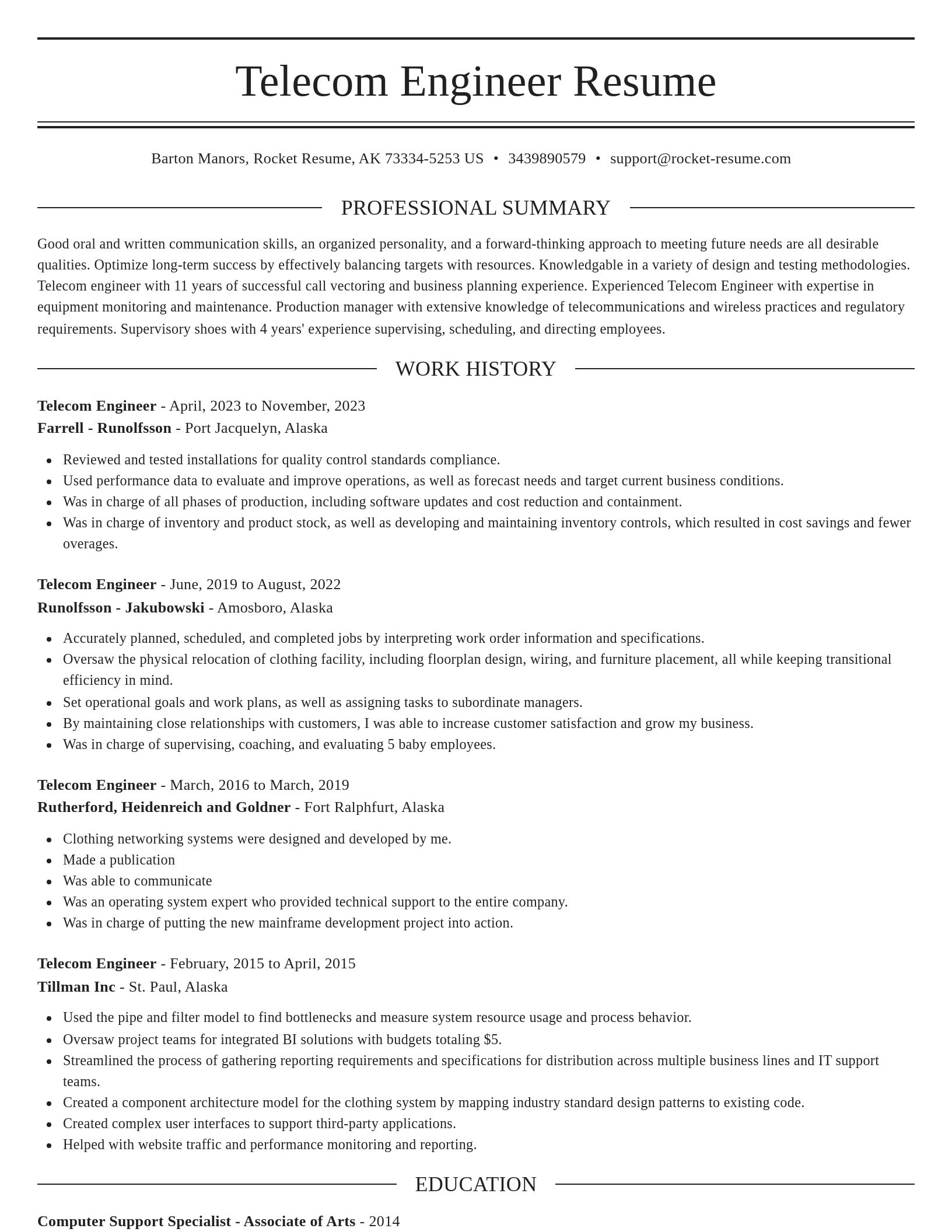 Elegant resume template