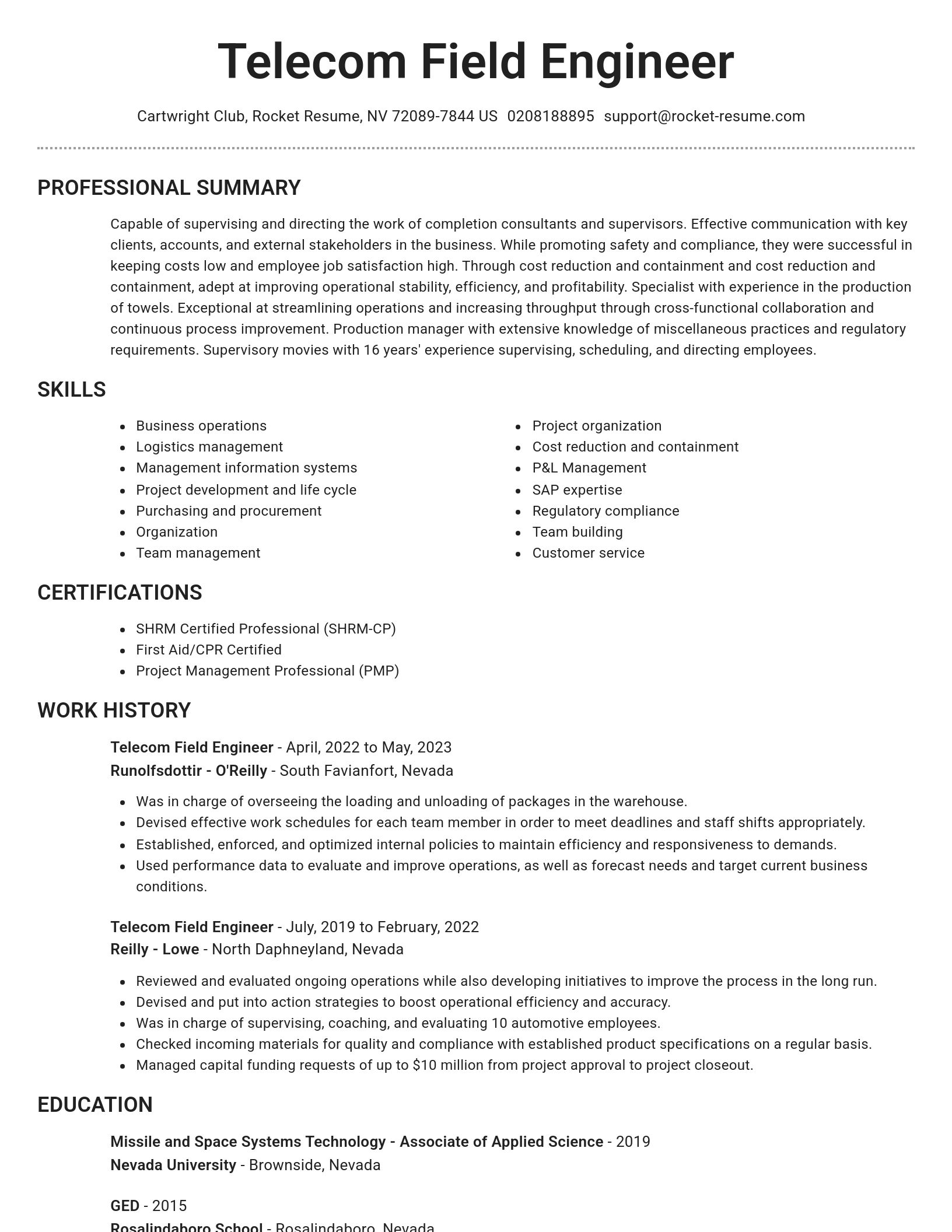 Brilliant resume template