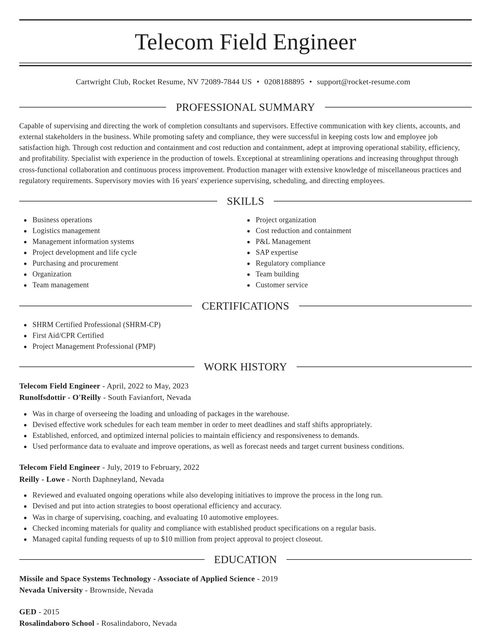 Elegant resume template