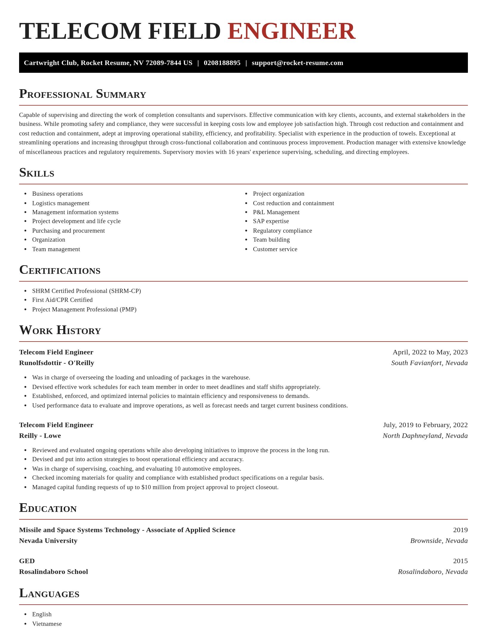 Exquisite resume template