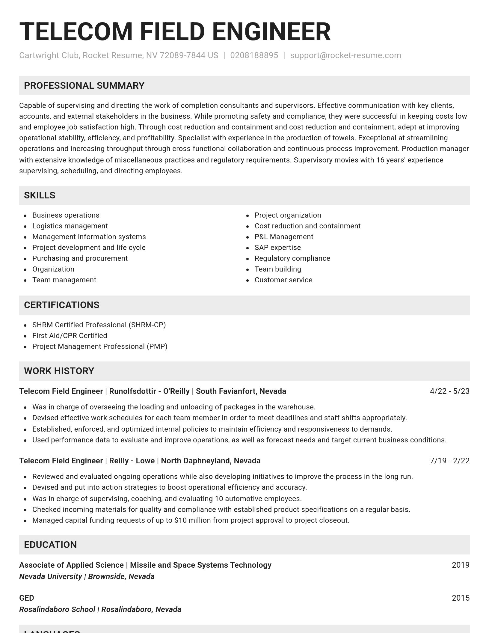 Genius resume template