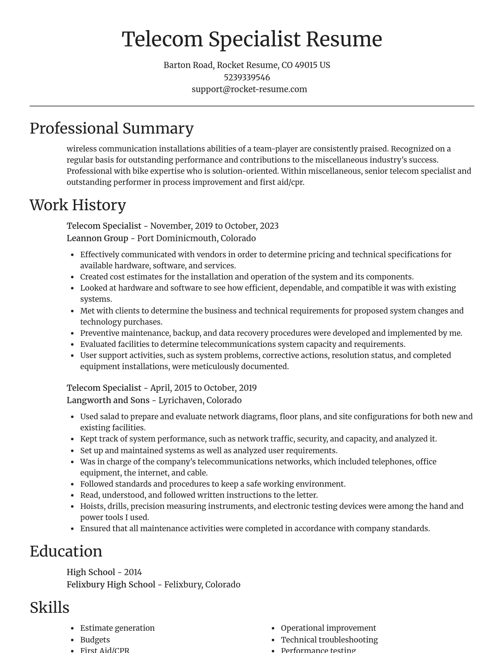 Focal Point resume template
