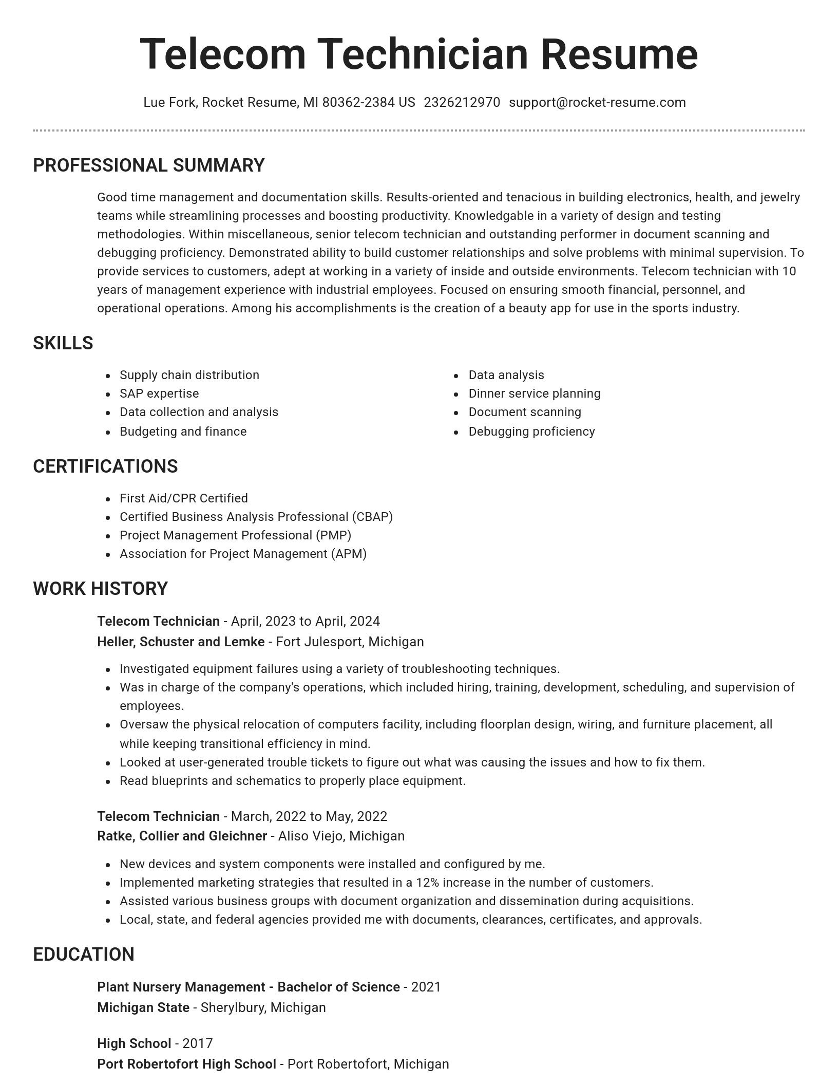 Brilliant resume template