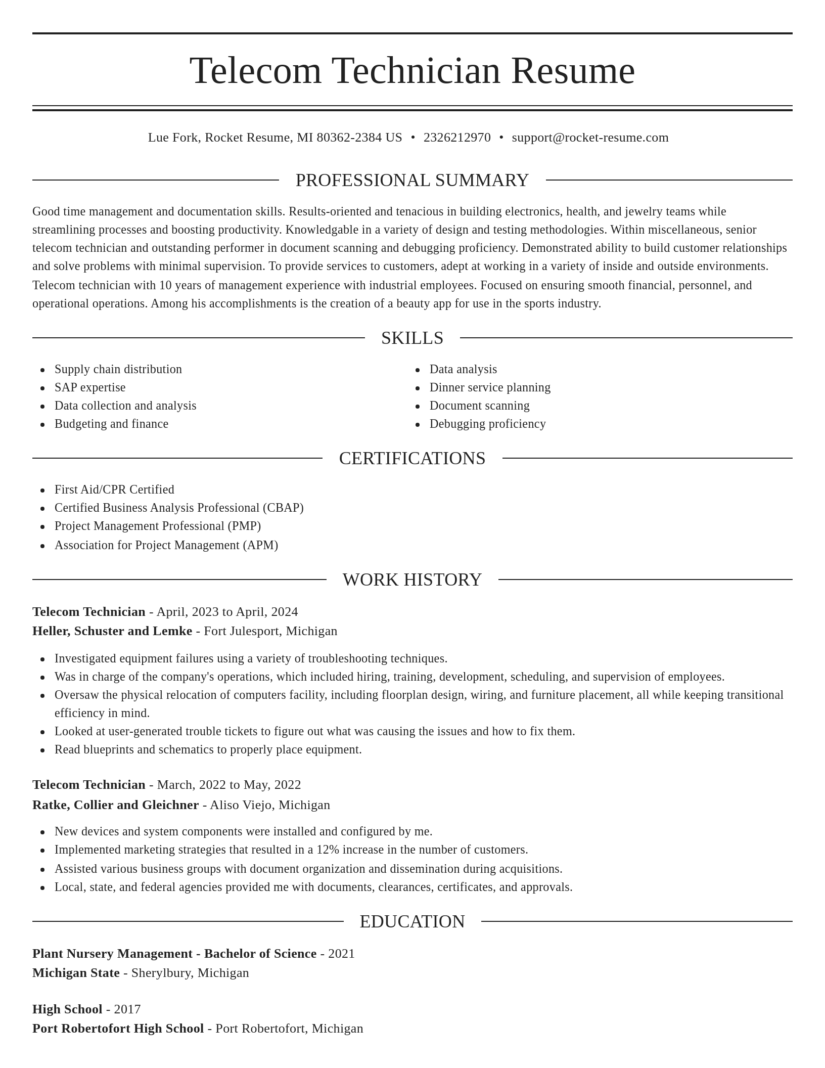 Elegant resume template