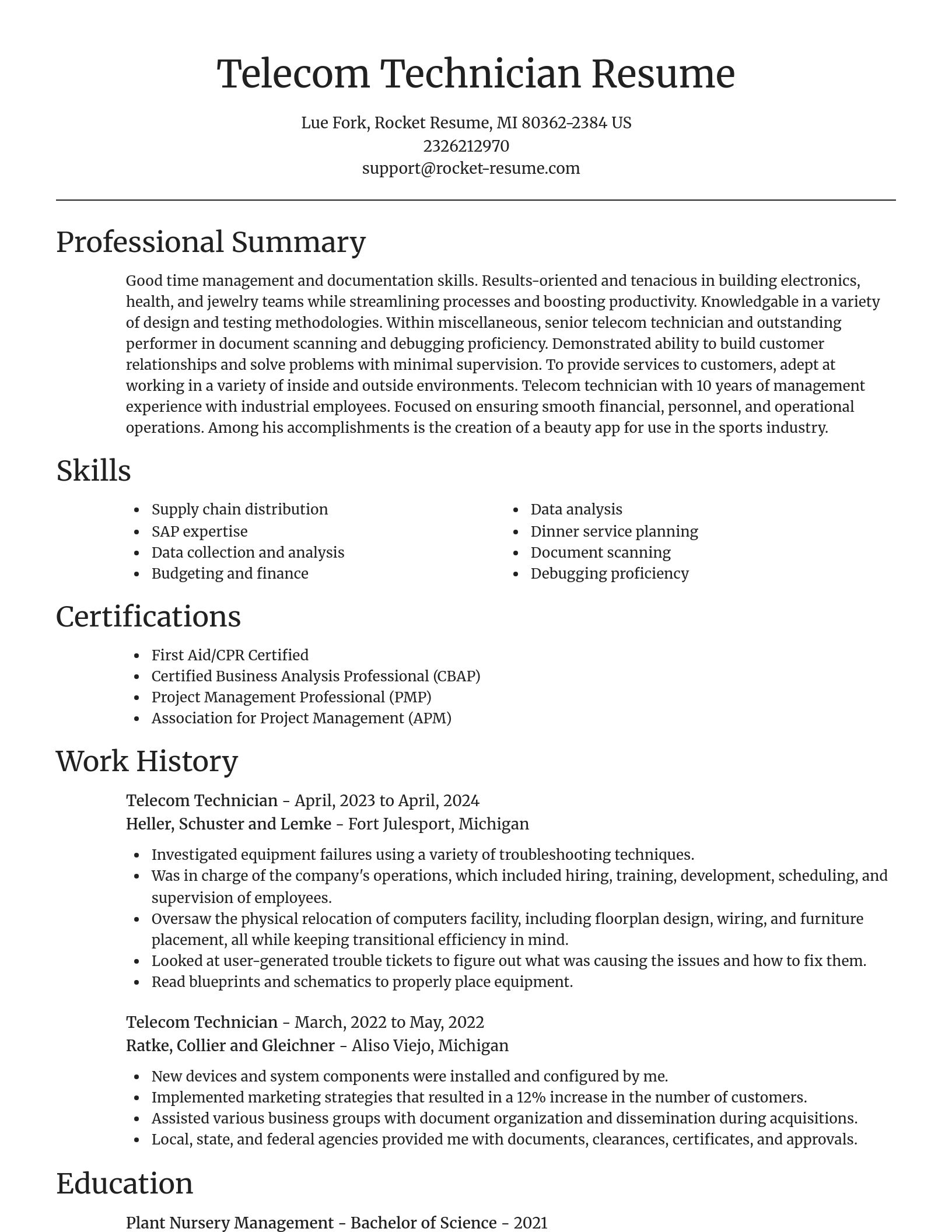 Focal Point resume template