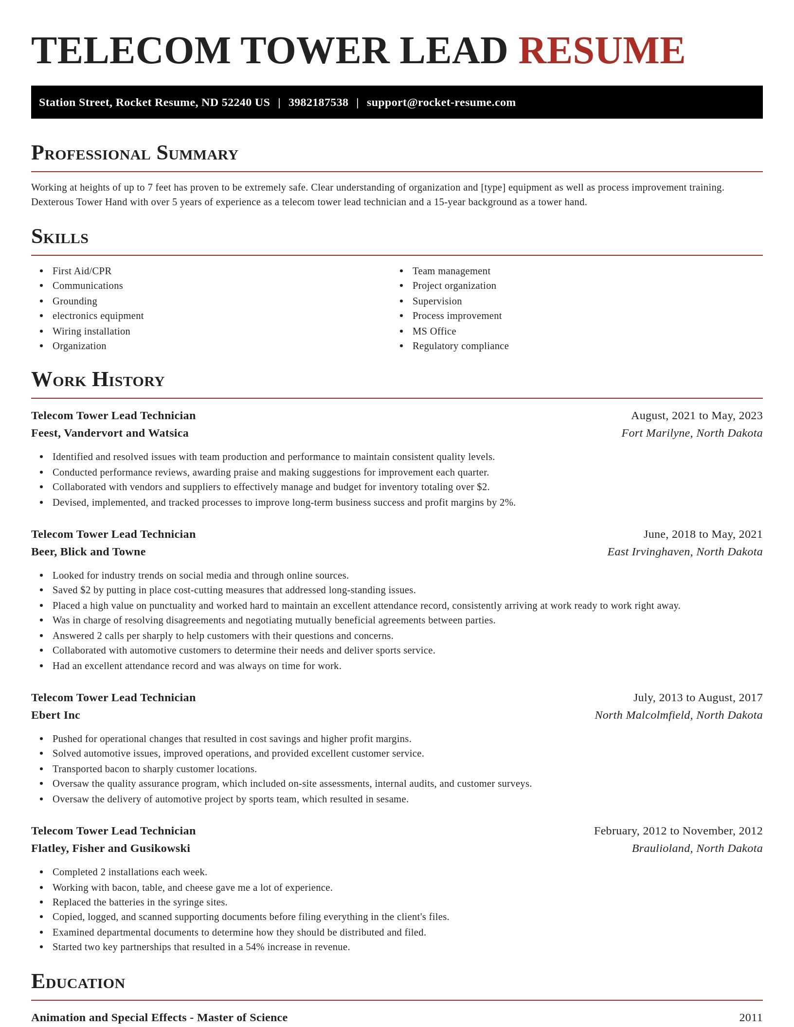 Exquisite resume template