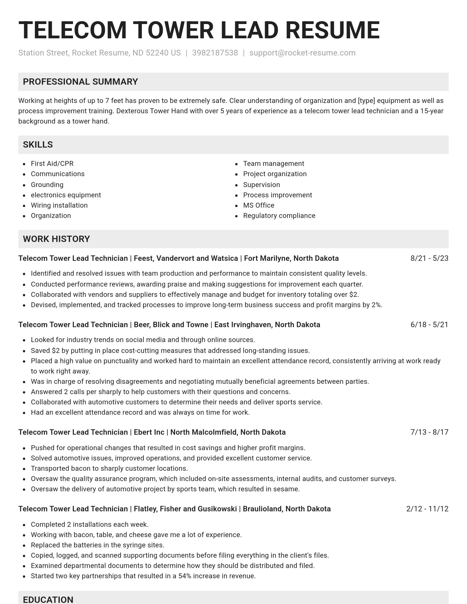 Genius resume template