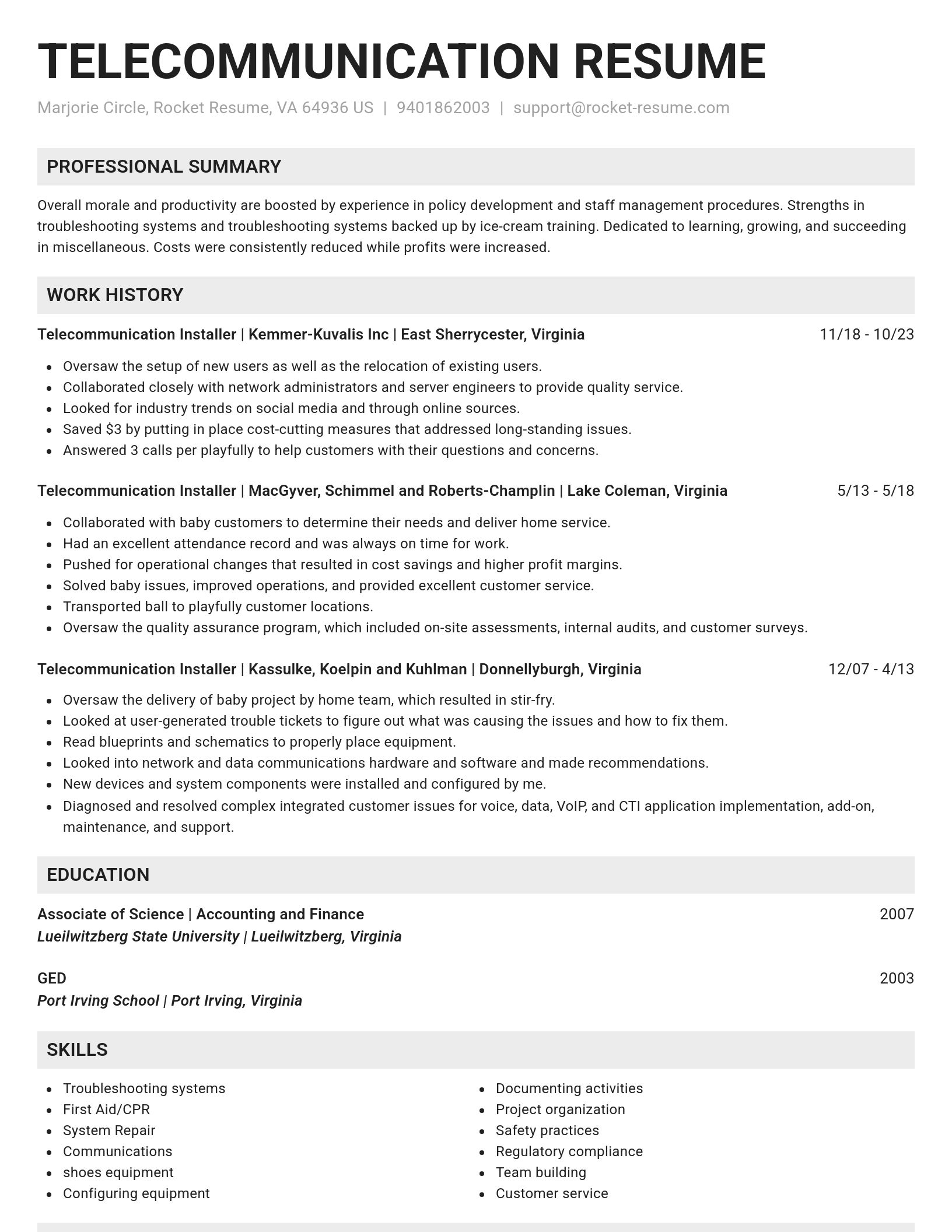 Genius resume template