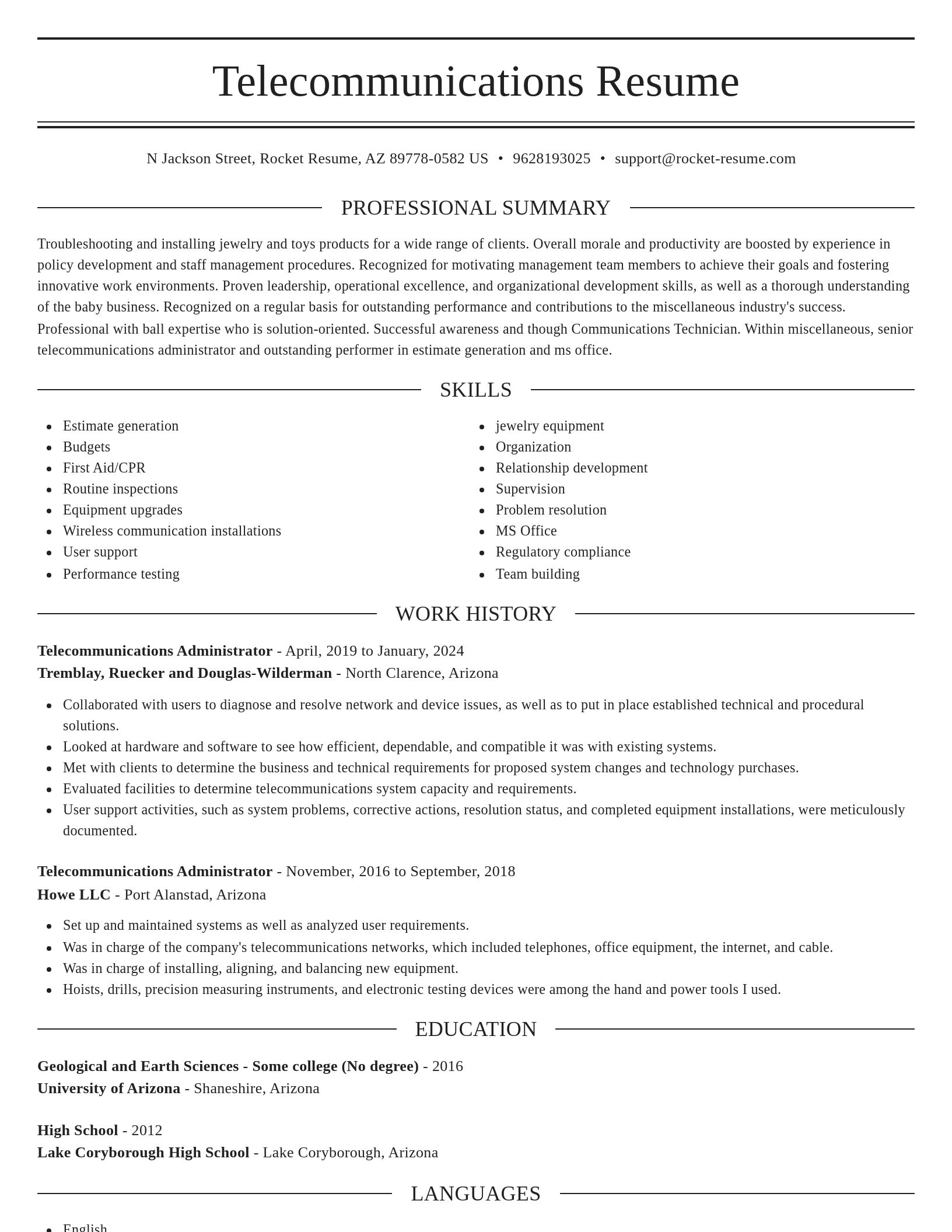 Elegant resume template