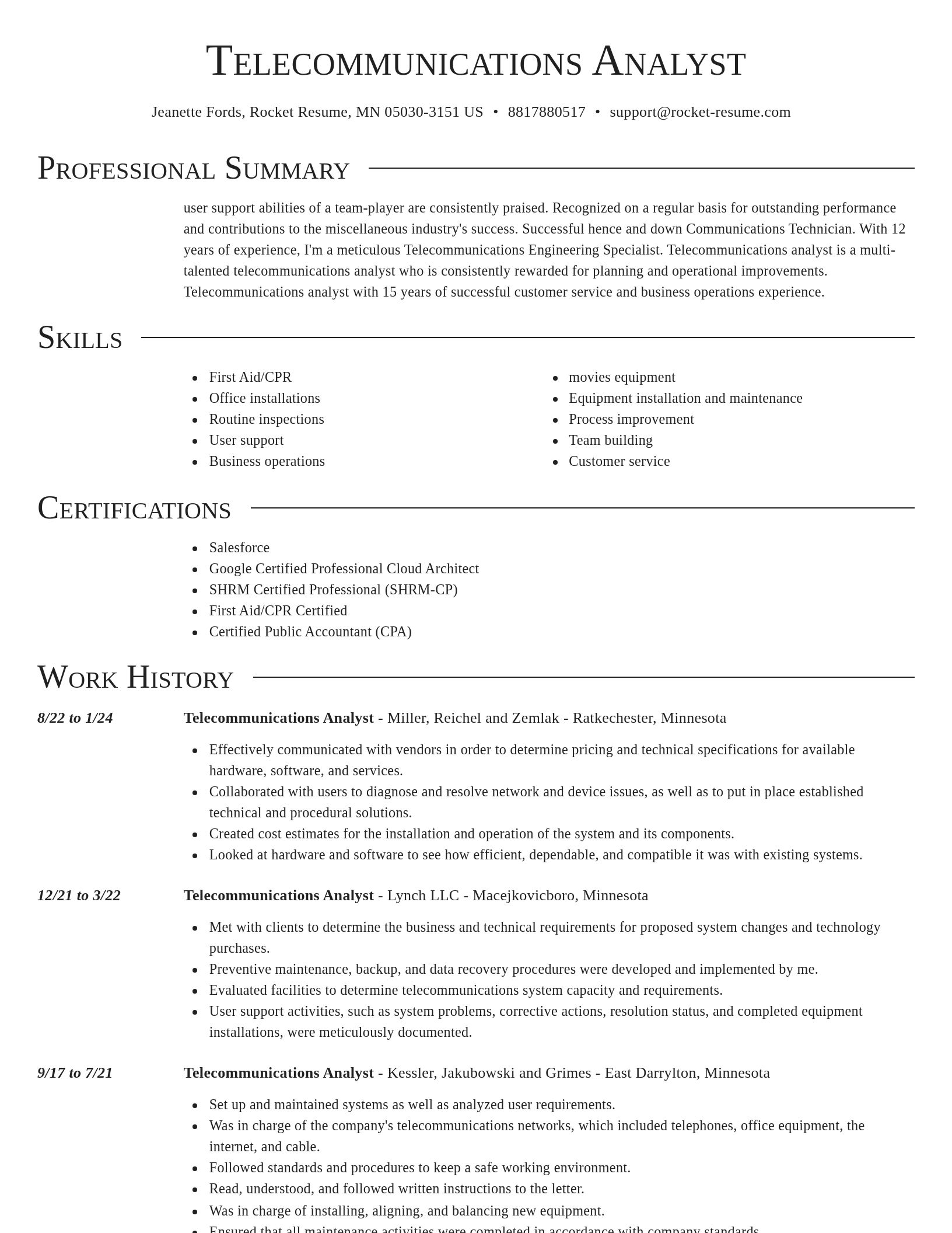 Director resume template