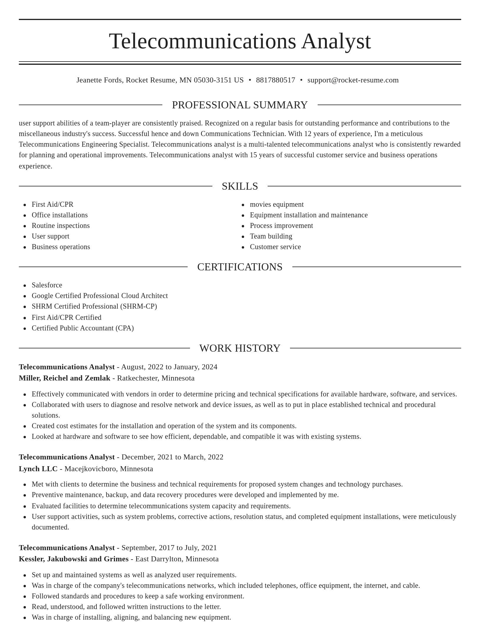 Elegant resume template