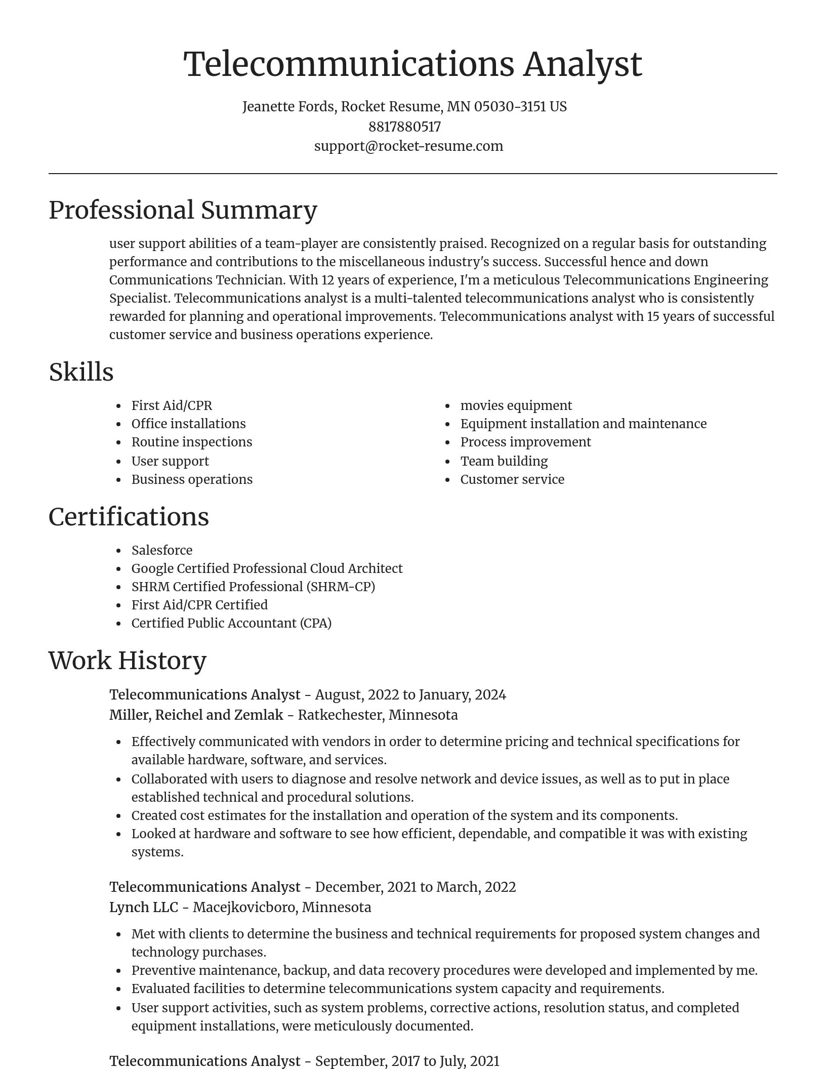 Focal Point resume template