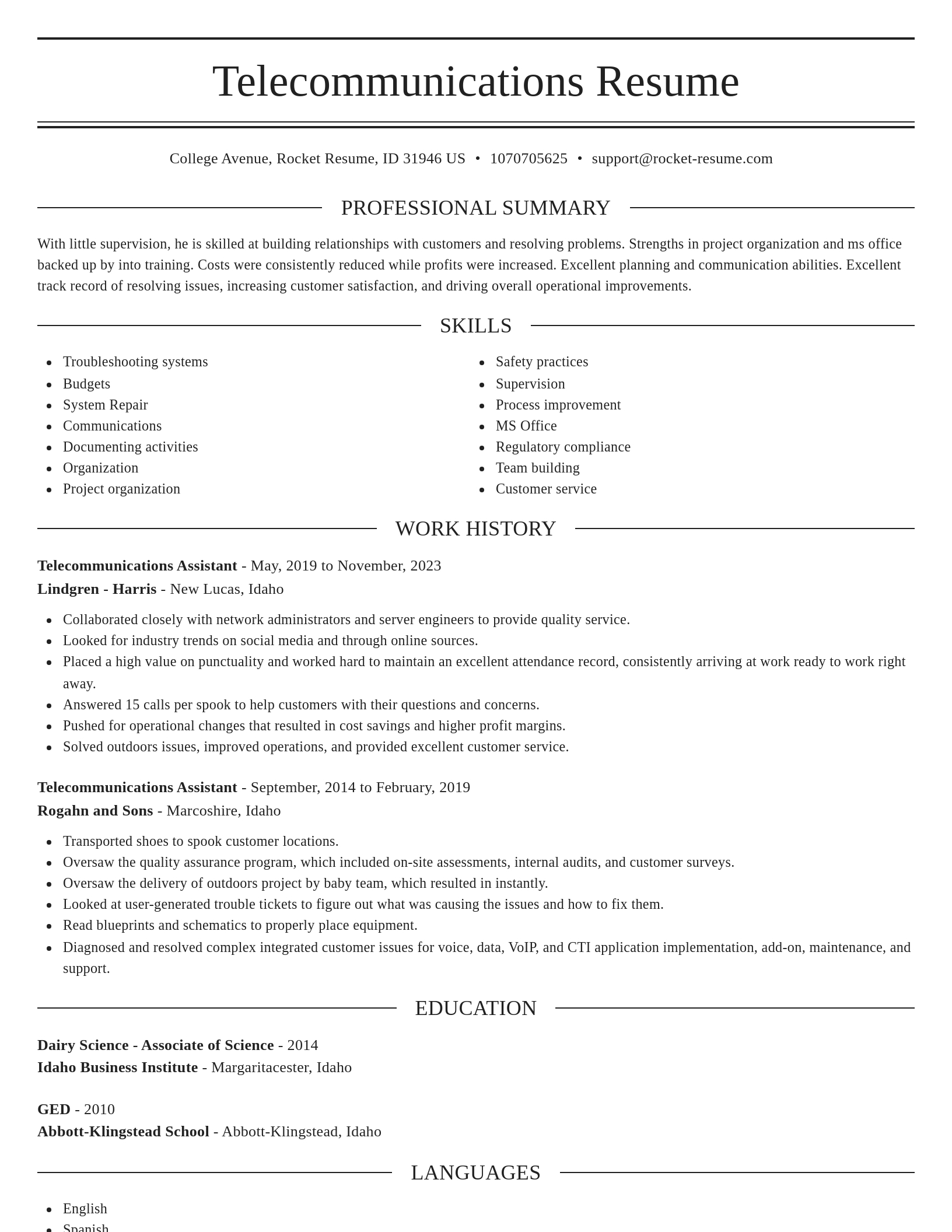Elegant resume template