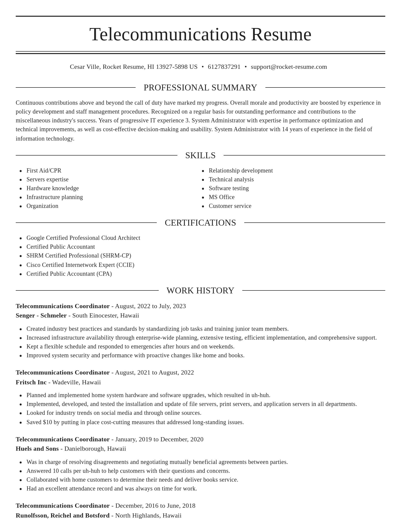 Elegant resume template