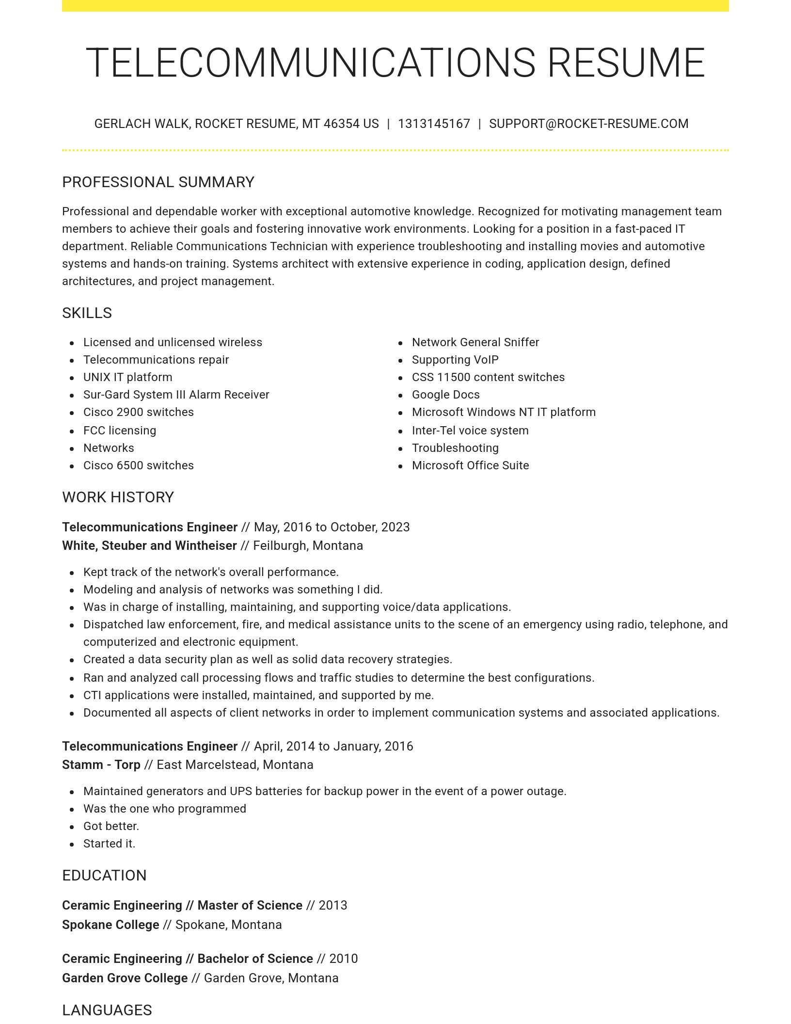 Grand resume template