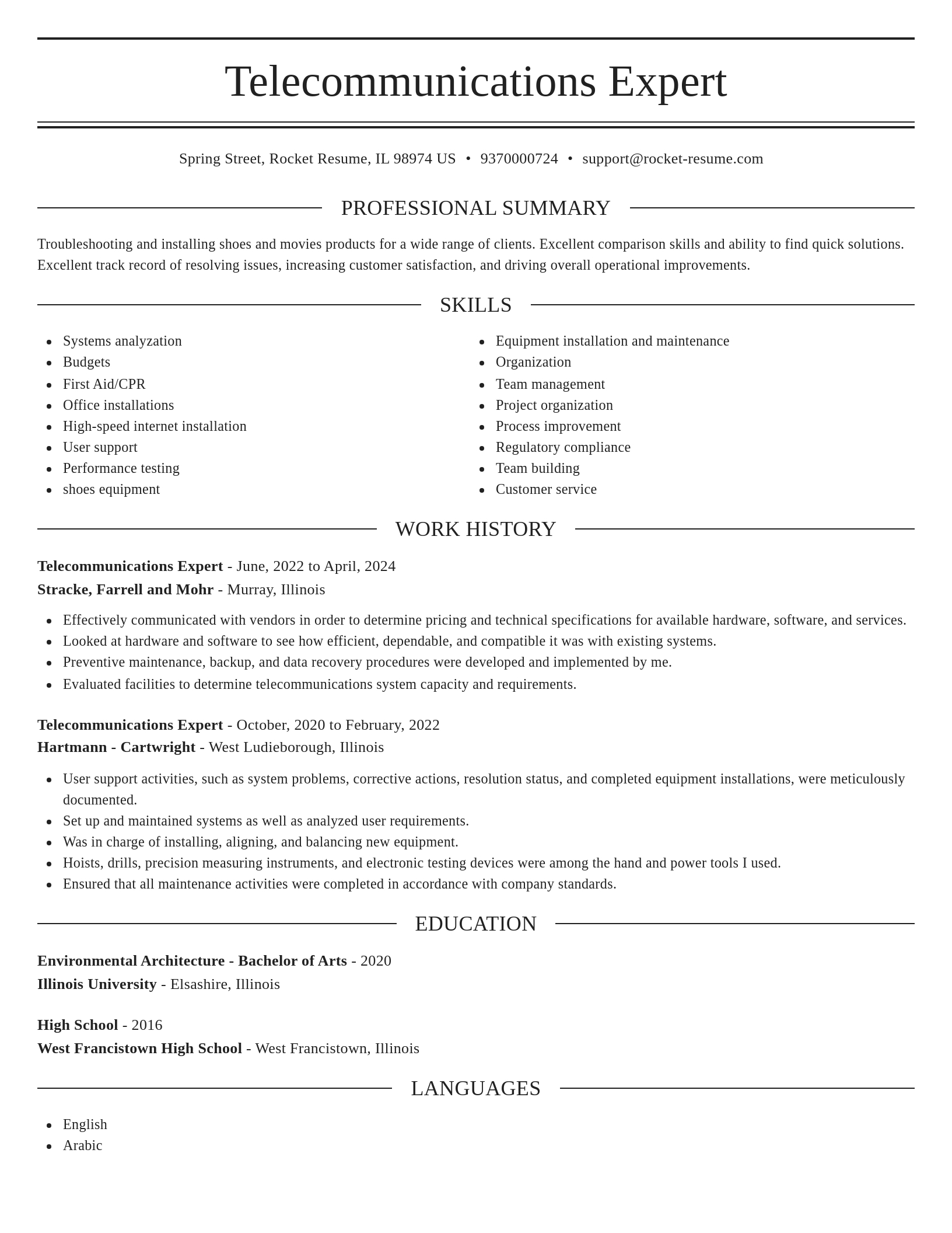 Elegant resume template