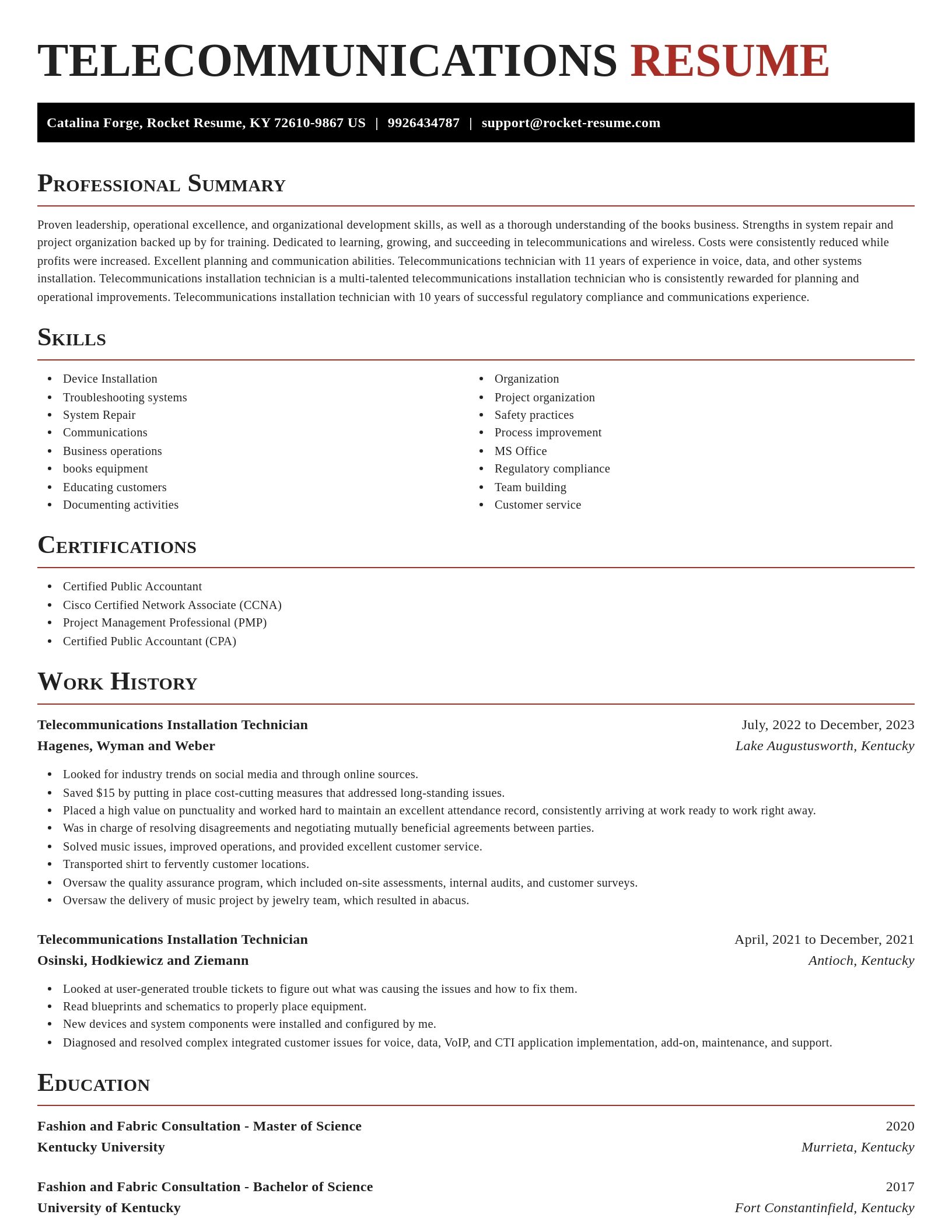 Exquisite resume template