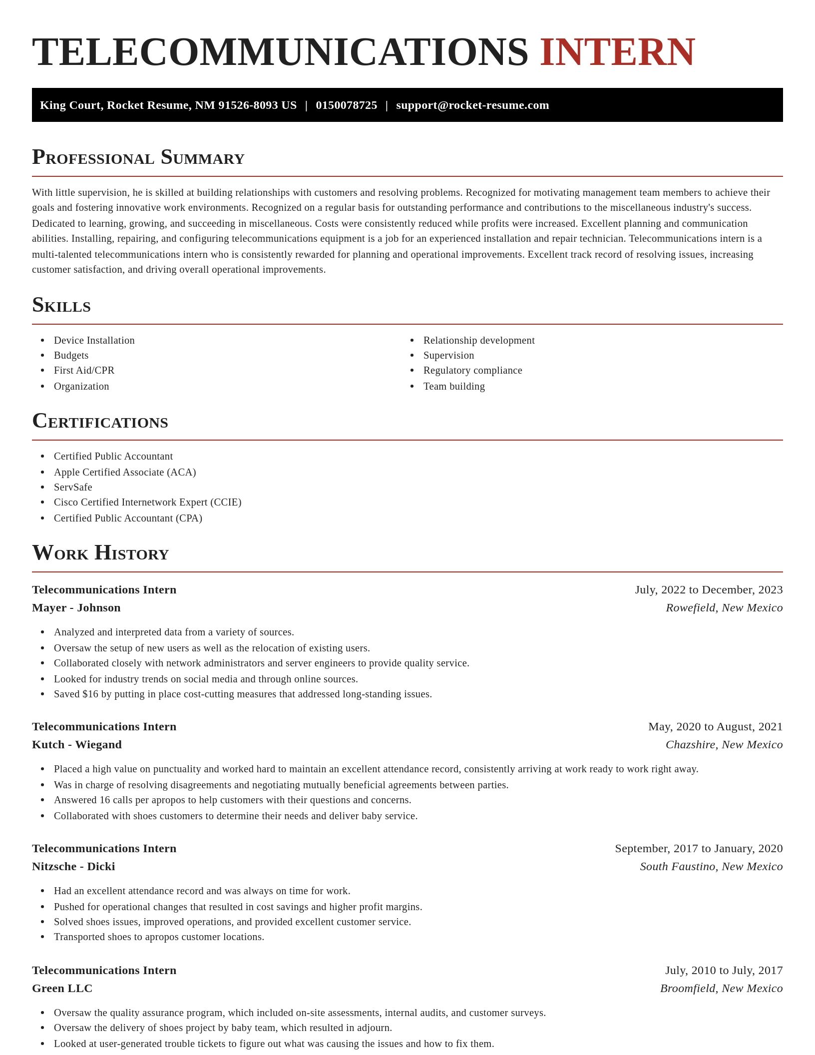 Exquisite resume template